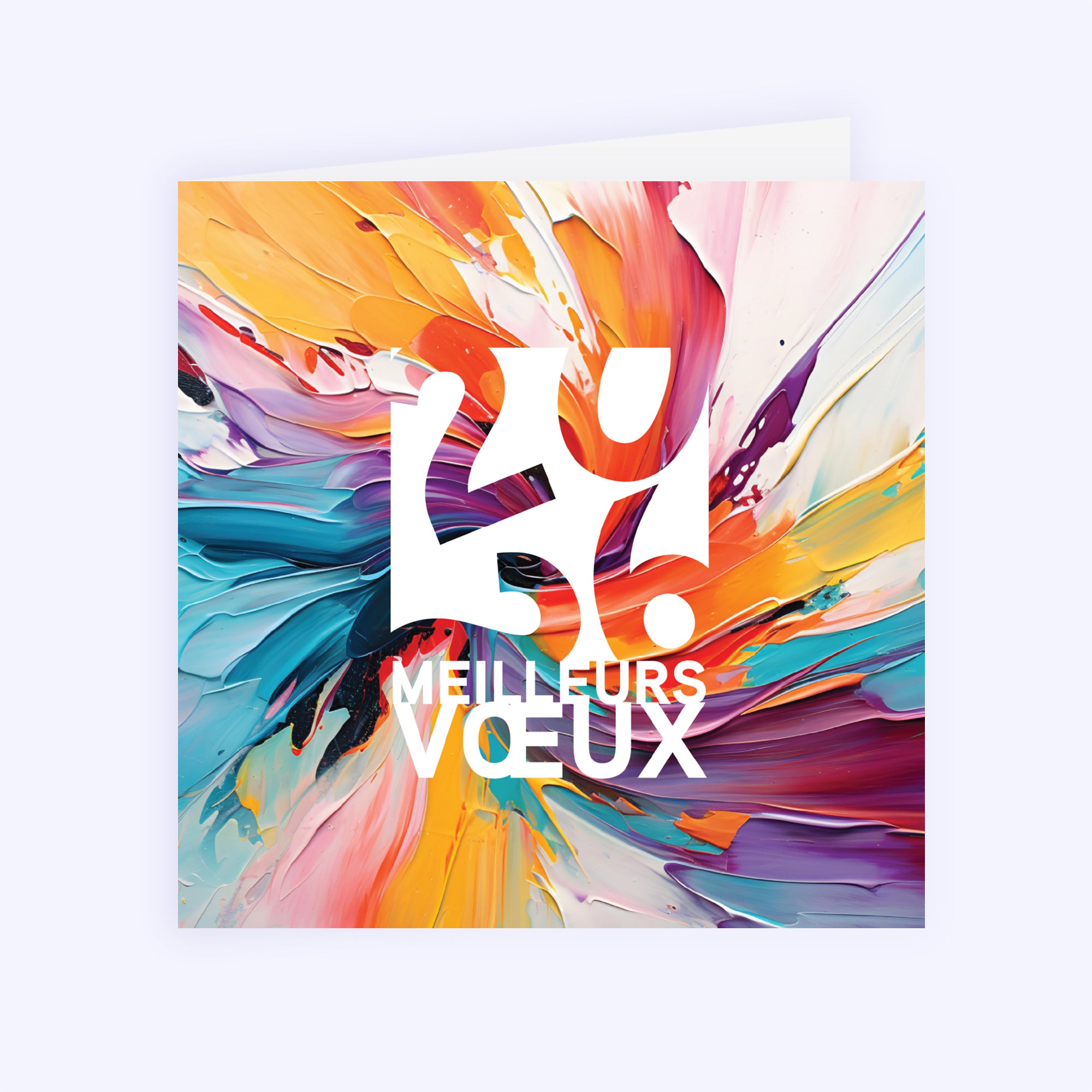 Eclat coloré | Vœux professionnels • Carte de voeux • Carré double photo N° 1