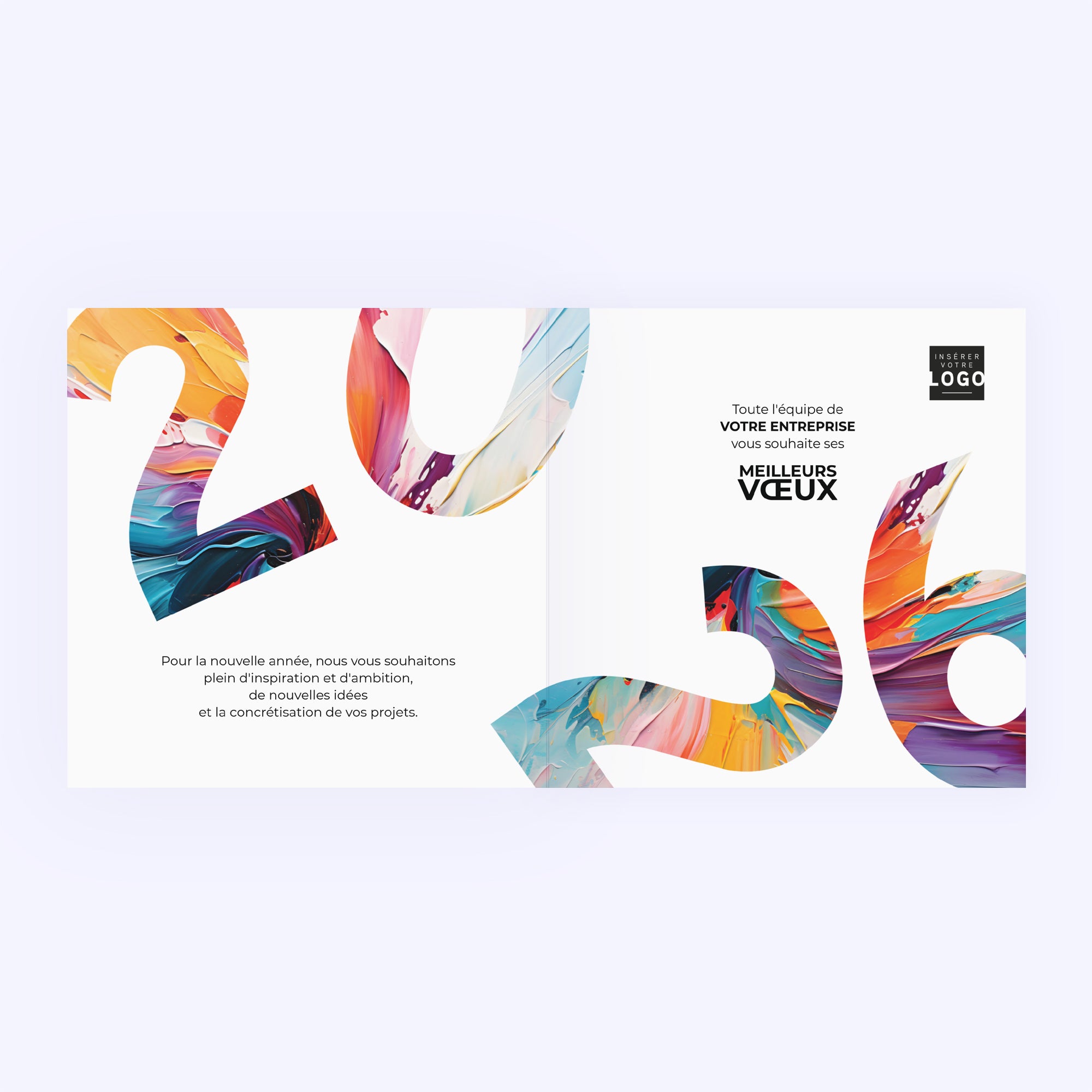 Eclat coloré | Vœux professionnels • Carte de voeux • Carré double photo N° 2