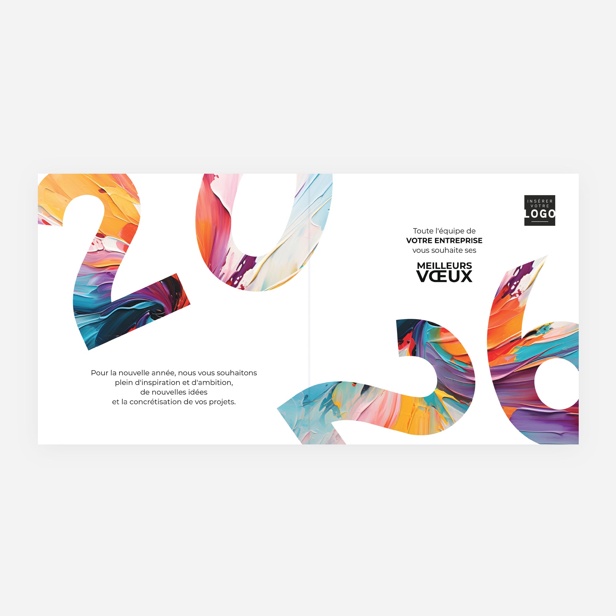Eclat coloré | Vœux professionnels • Carte de voeux • Carré double photo N° 2