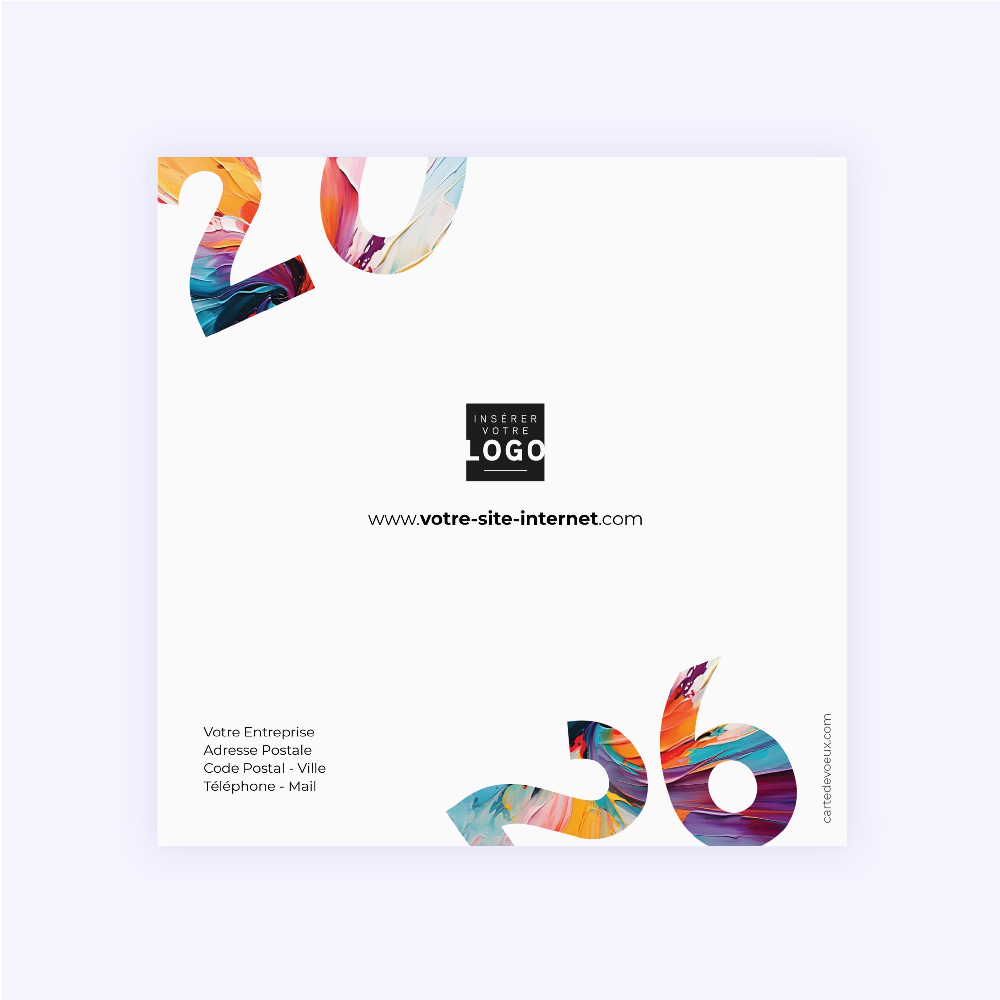 Eclat coloré | Vœux professionnels • Carte de voeux • Carré double photo N° 3