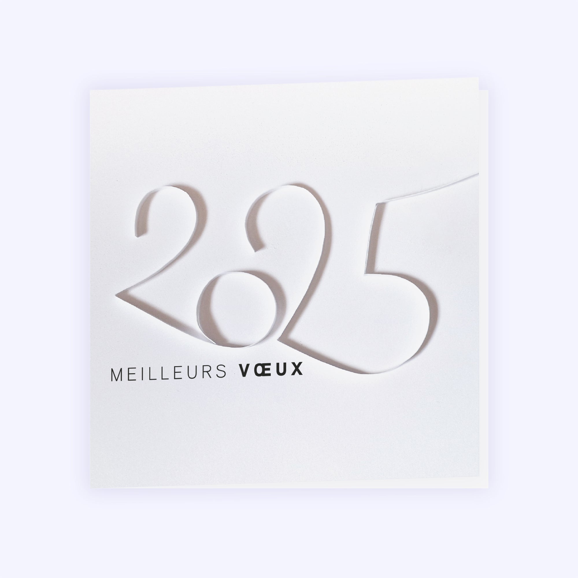 Douces courbes | Vœux professionnels • Carte de voeux • Carré double photo N° 1