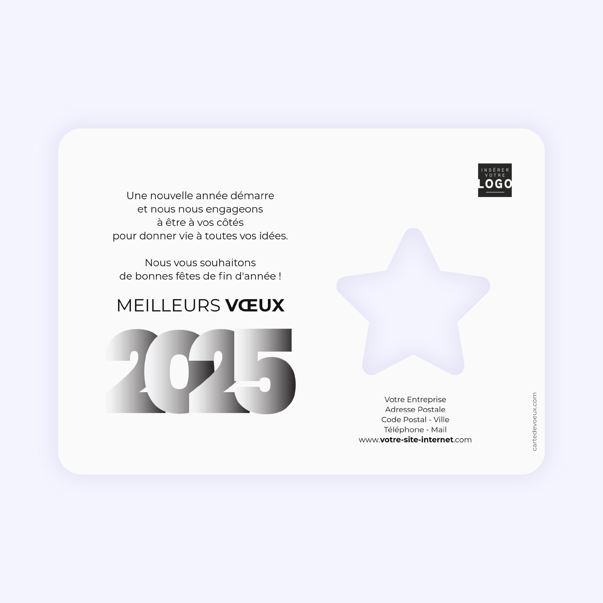 Pages ouvertes | Vœux professionnels • Carte de voeux • Horizontal étoile photo N° 2