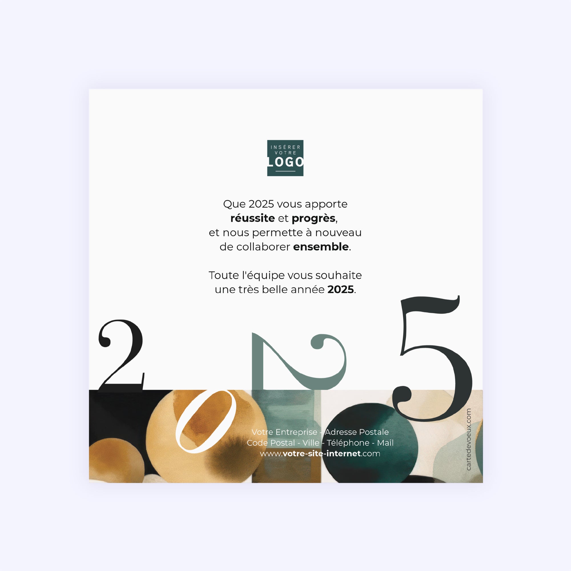 Formes abstraites | Vœux professionnels • Carte de voeux • Carré photo N° 2