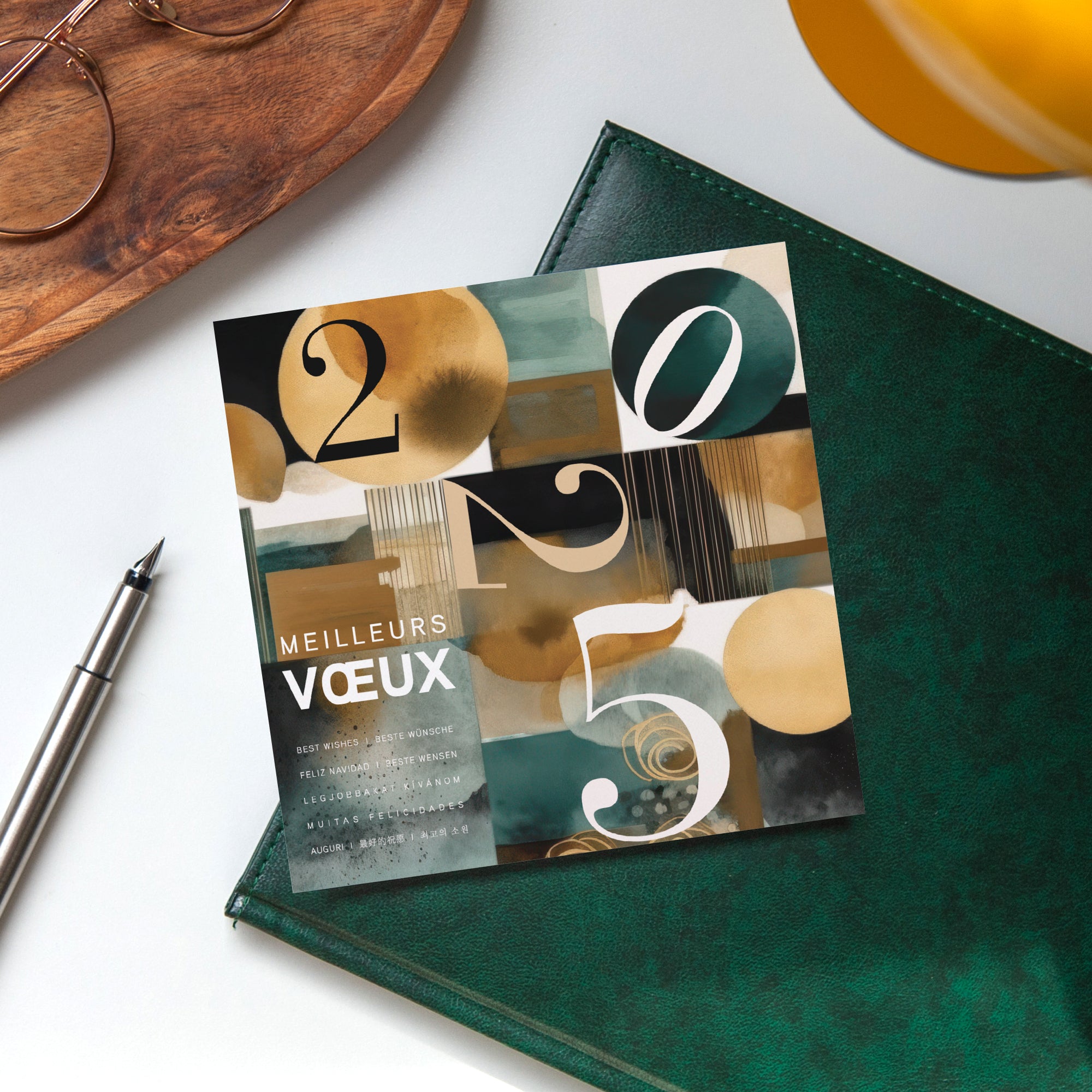 Formes abstraites | Vœux professionnels • Carte de voeux • Carré photo N° 4