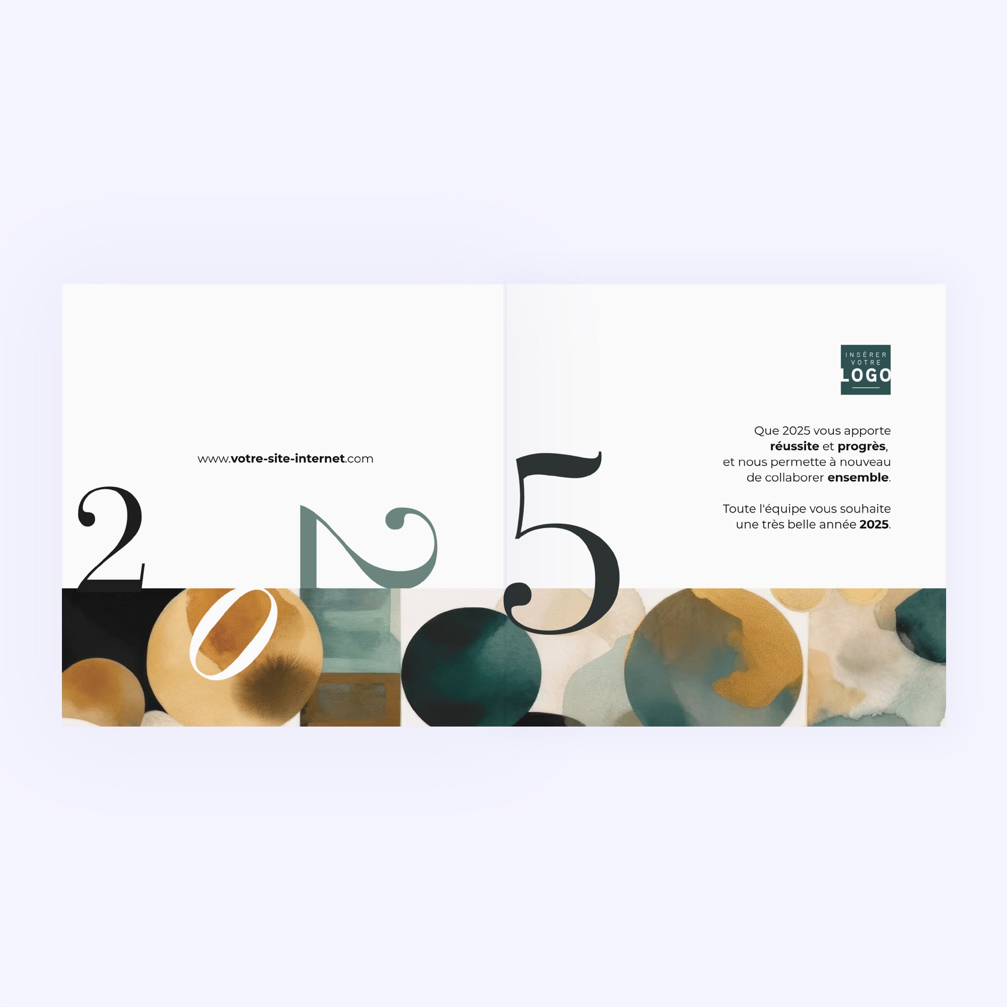 Formes abstraites | Vœux professionnels • Carte de voeux • Carré double photo N° 2