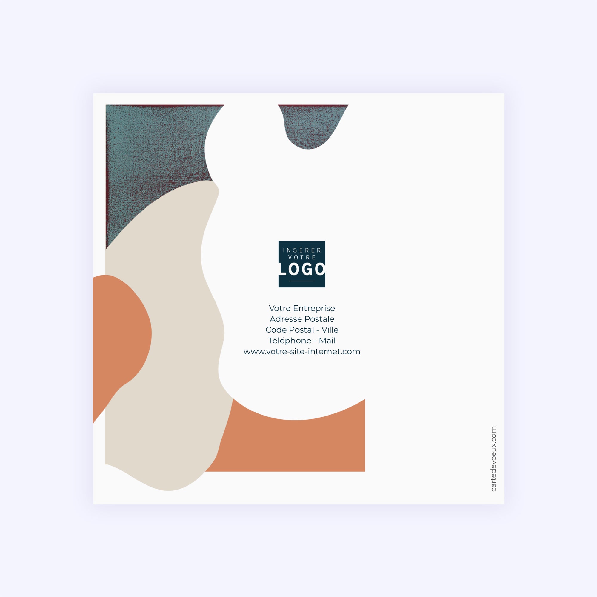 formes organiques | Vœux professionnels • Carte de voeux • Carré double photo N° 3