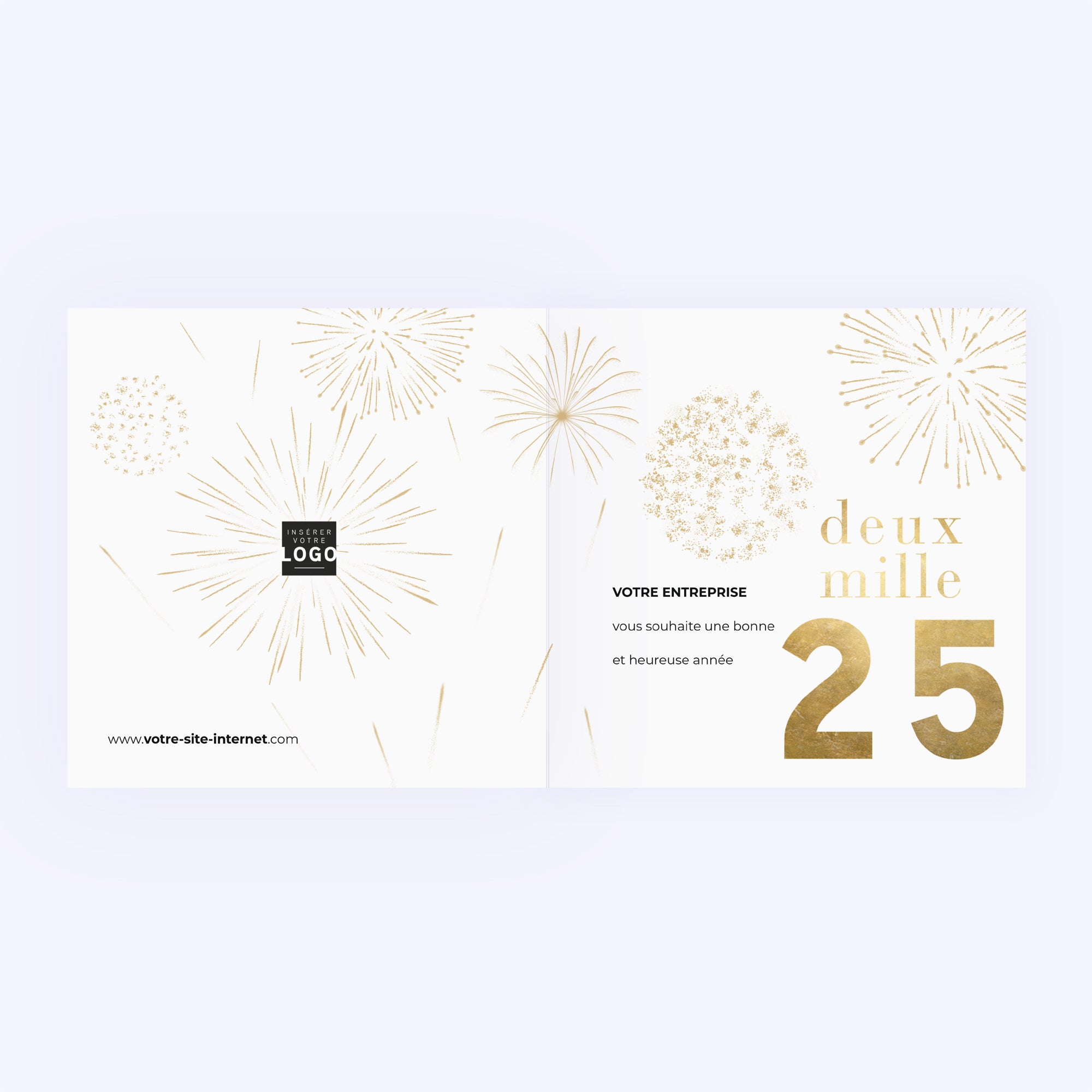 Artifice | Vœux professionnels • Carte de voeux • Carré double photo N° 2