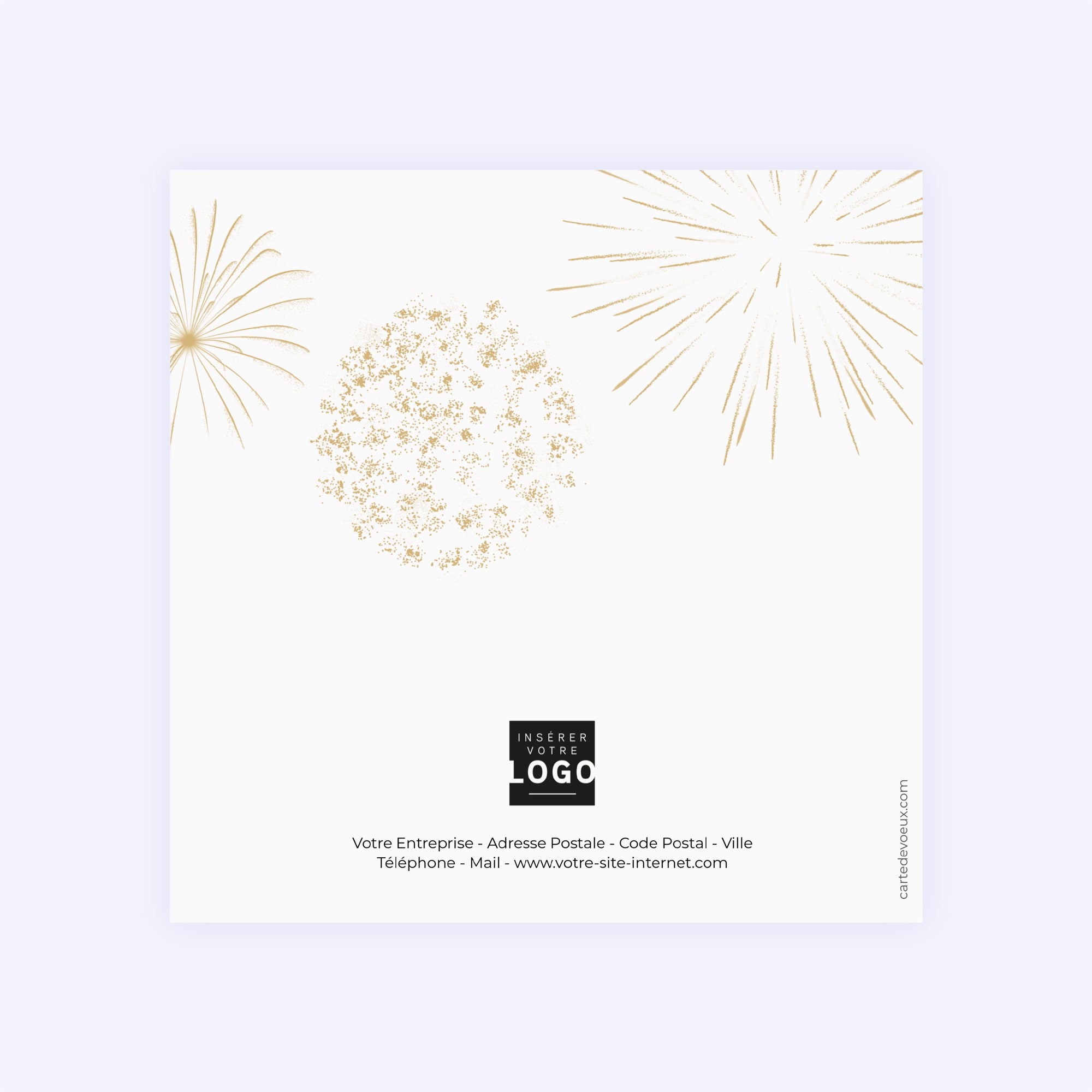 Artifice | Vœux professionnels • Carte de voeux • Carré double photo N° 3