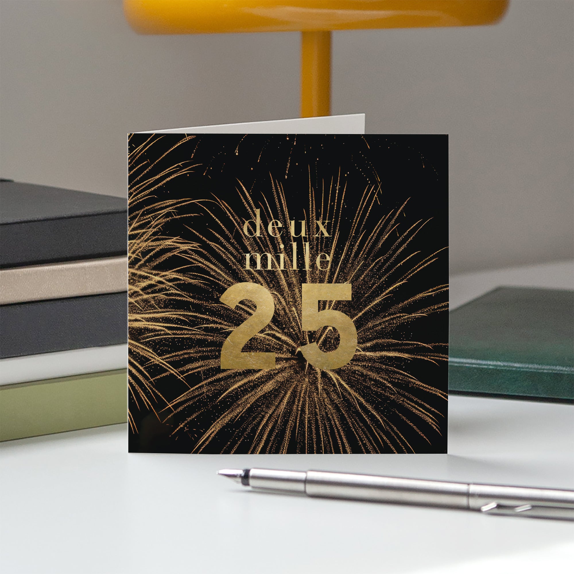 Artifice | Vœux professionnels • Carte de voeux • Carré double photo N° 5