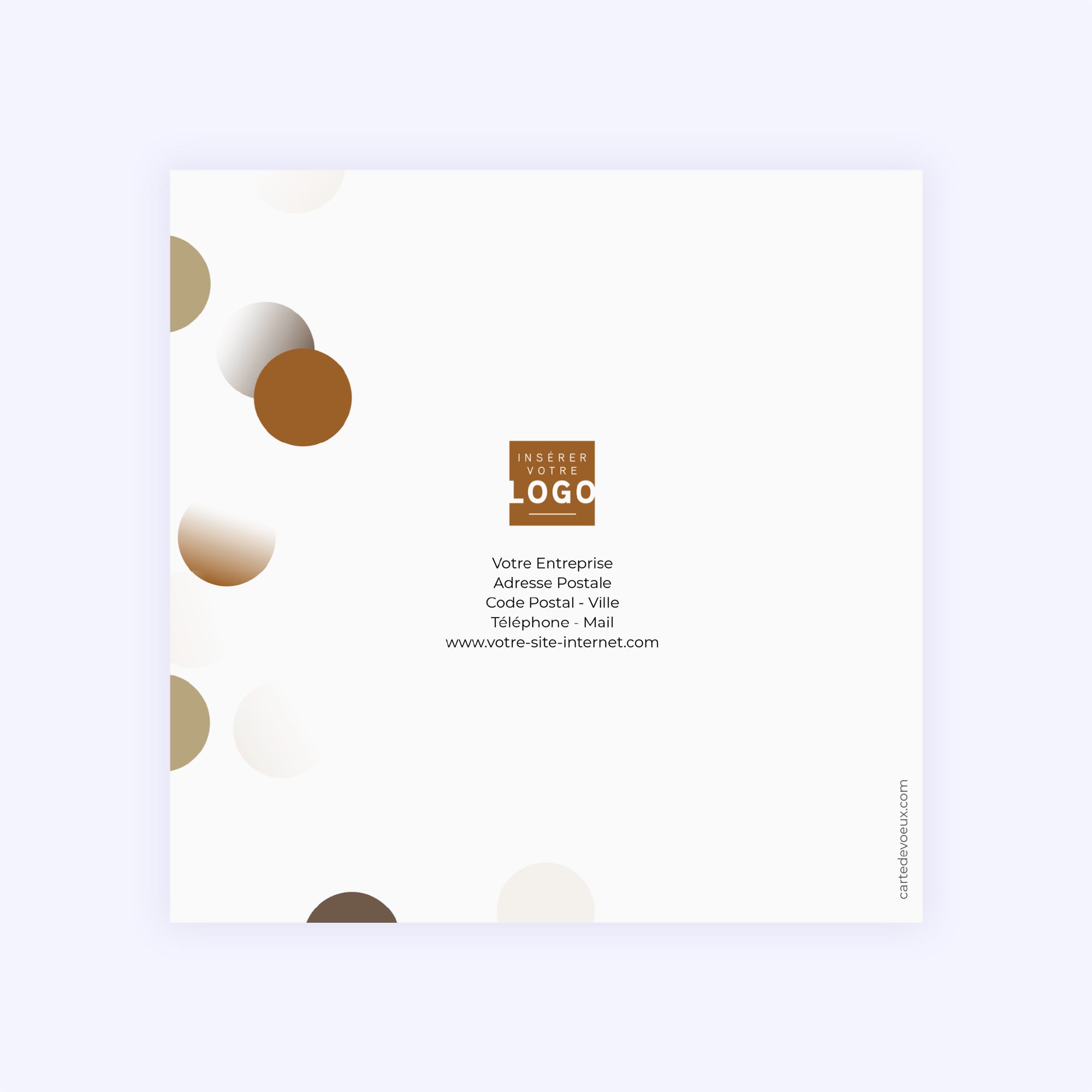 Brown confetti | Vœux professionnels • Carte de voeux • Carré double photo N° 3