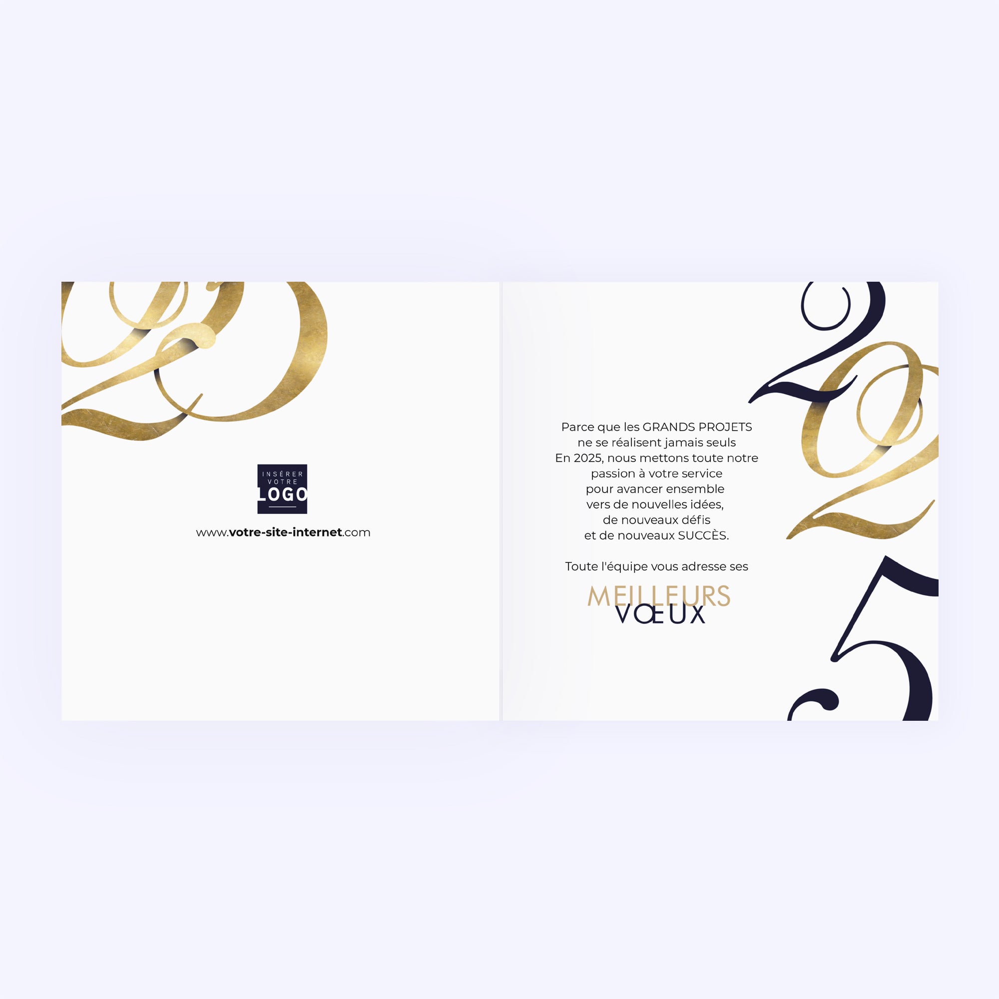 Entremêler | Vœux professionnels • Carte de voeux • Carré double photo N° 2