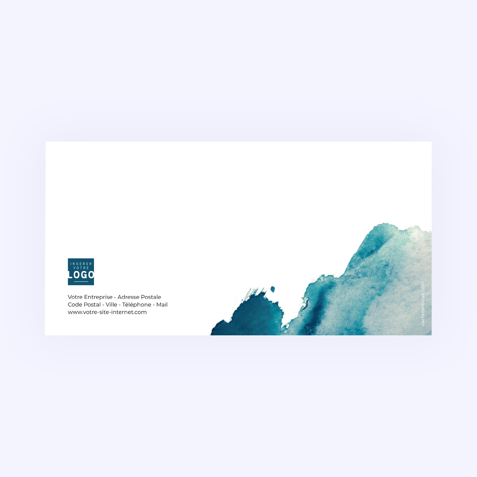 Azuréen | Vœux professionnels • Carte de voeux • Rectangle double photo N° 3