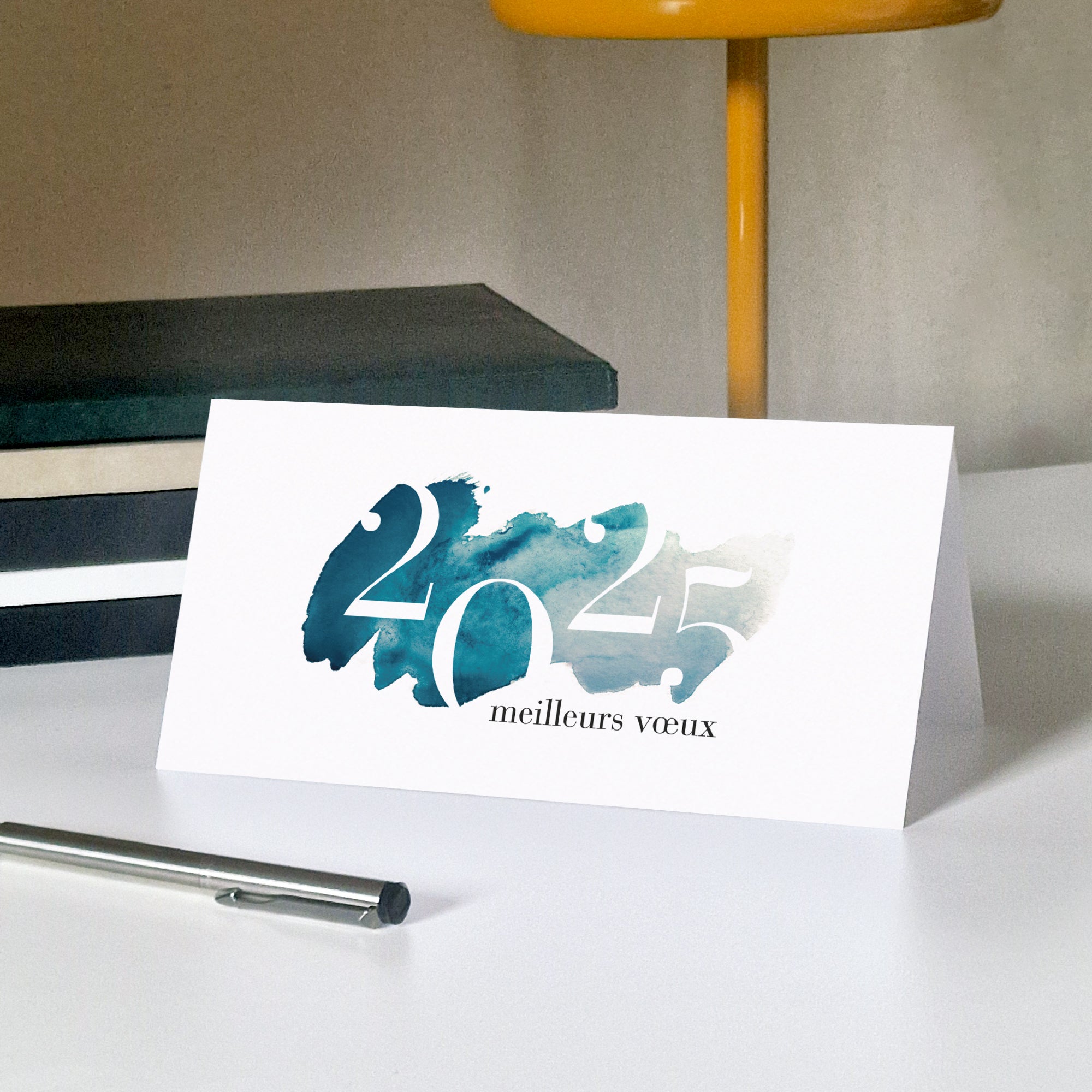 Azuréen | Vœux professionnels • Carte de voeux • Rectangle double photo N° 5