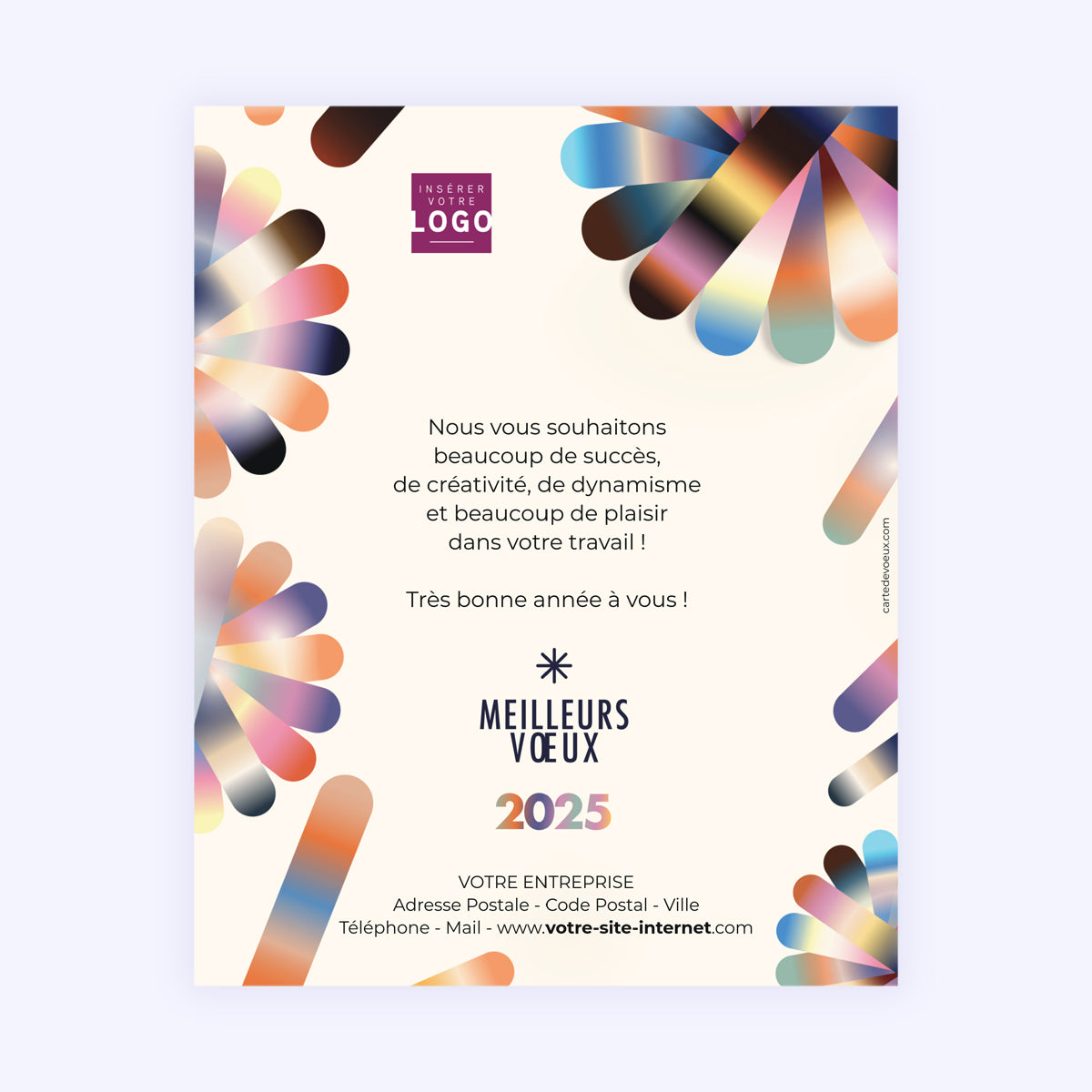 Geometric flowers | Vœux professionnels • Carte virtuelle • eCard Image photo N° 1