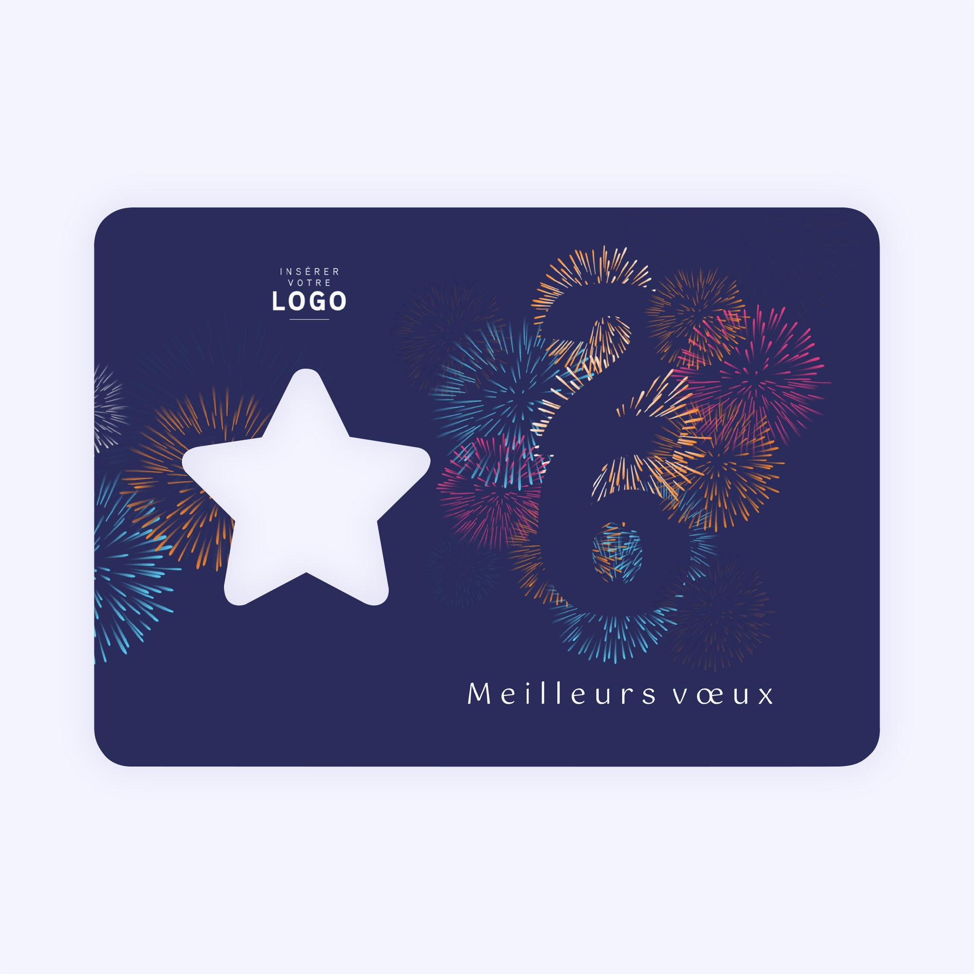 Fireworks | Vœux professionnels • Carte de voeux • Horizontal étoile photo N° 1