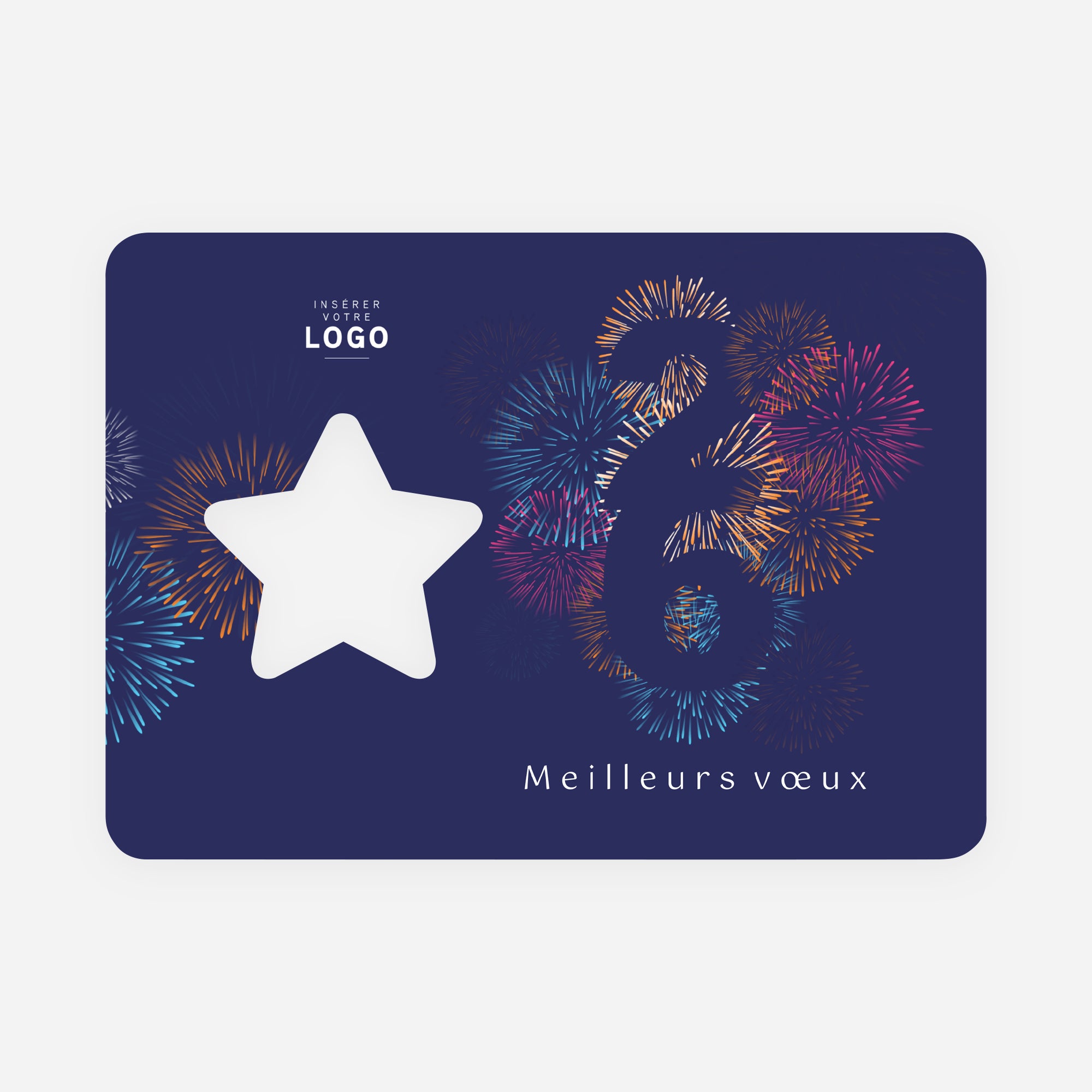 Fireworks | Vœux professionnels • Carte de voeux • Horizontal étoile photo N° 1