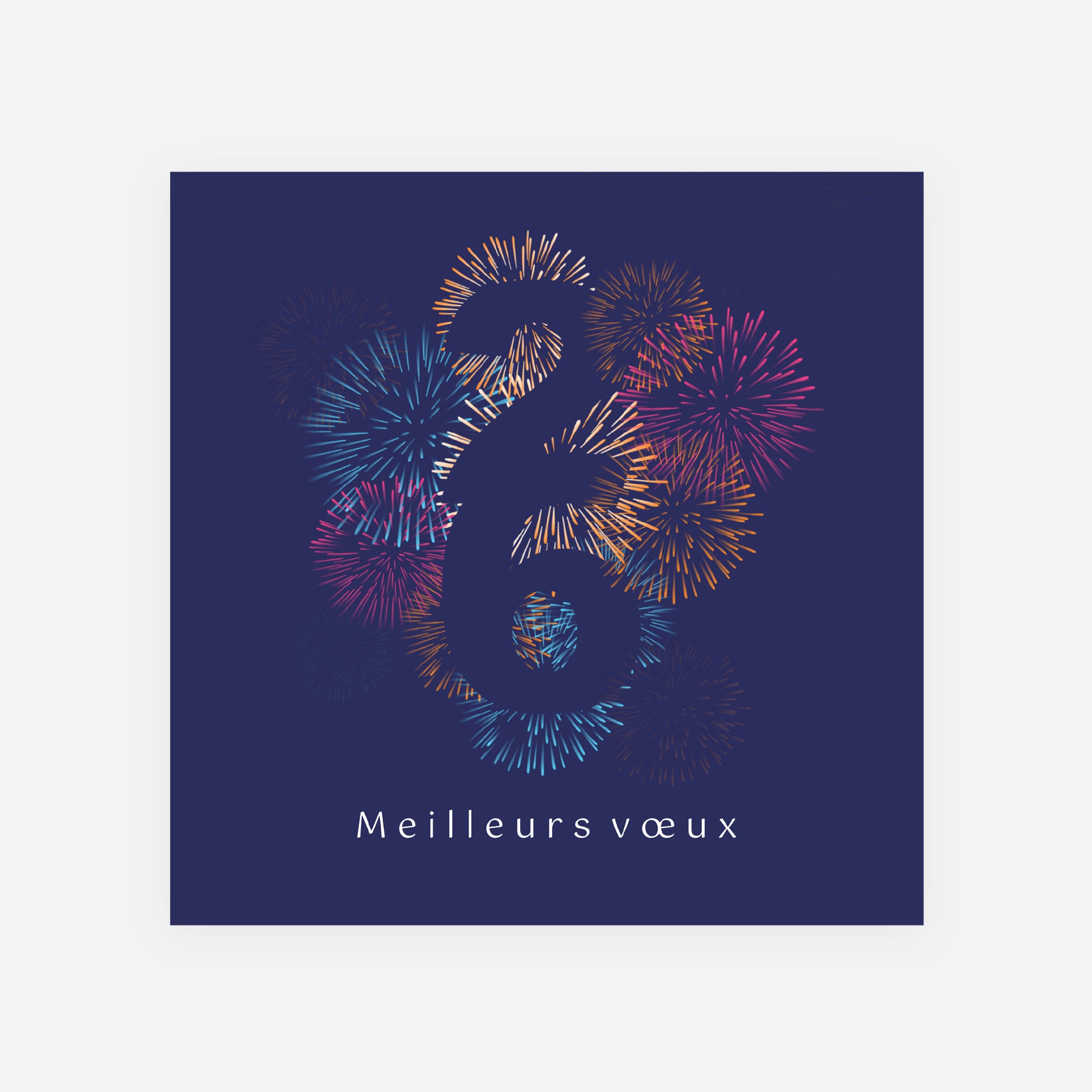 Fireworks | Vœux professionnels • Carte de voeux • Carré photo N° 1