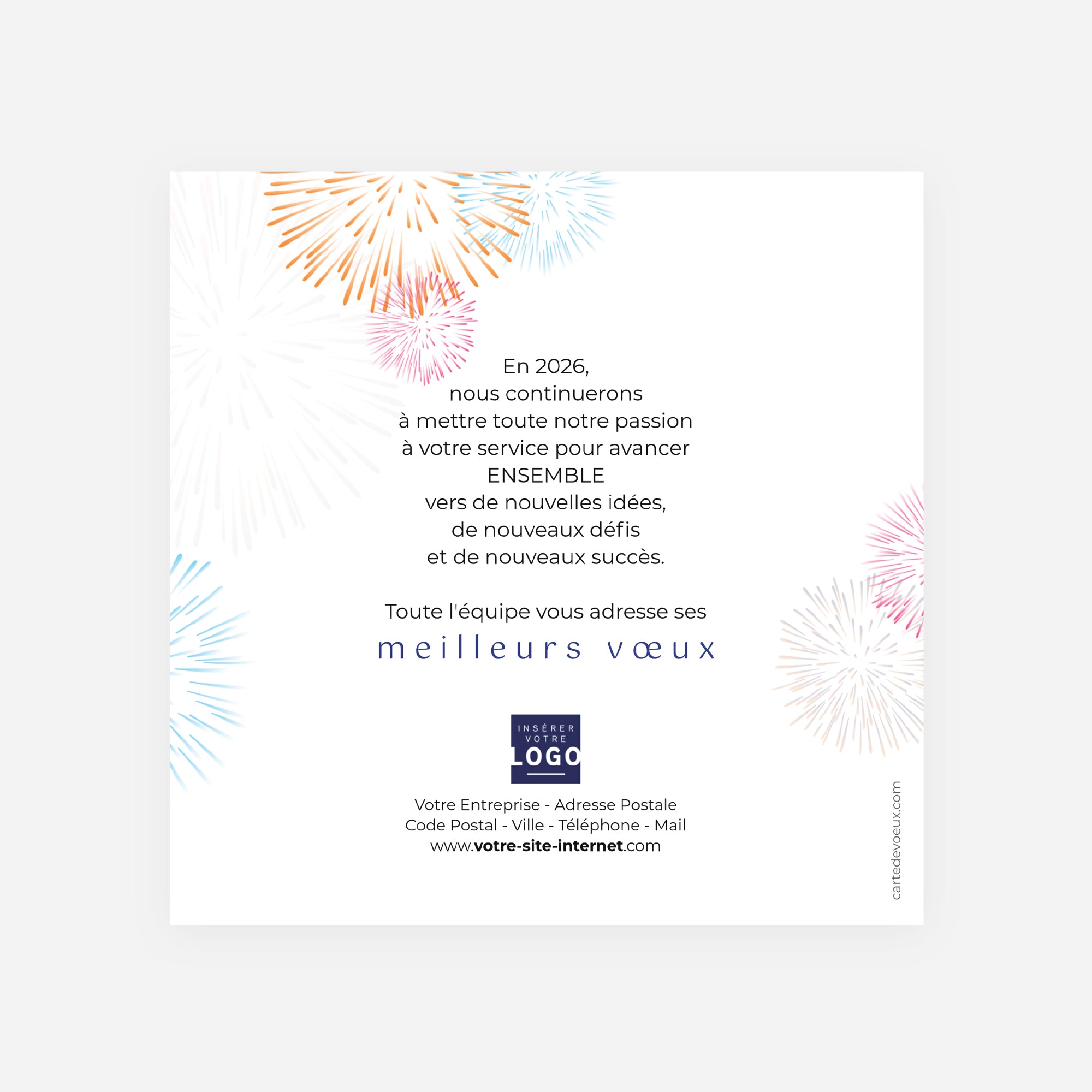 Fireworks | Vœux professionnels • Carte de voeux • Carré photo N° 2