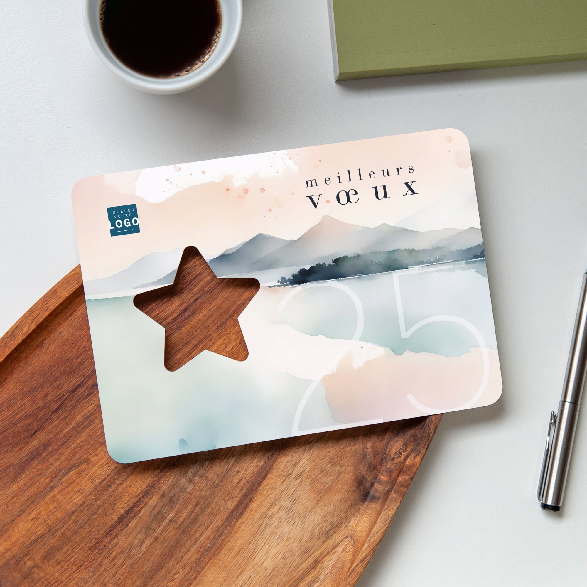 Rosée du lac | Vœux professionnels • Carte de voeux • Horizontal étoile photo N° 4