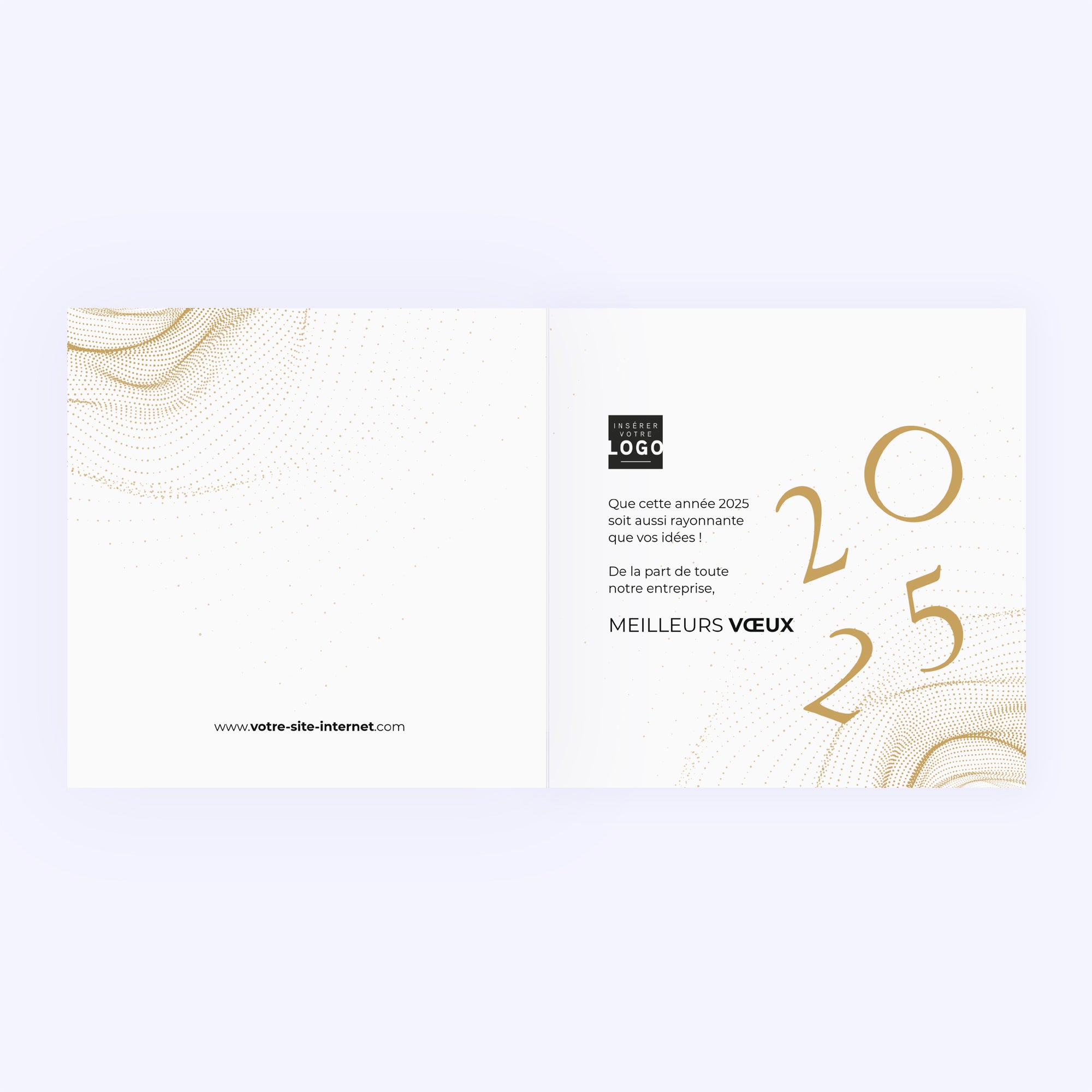 Abstrait | Vœux professionnels • Carte de voeux • Carré double photo N° 2