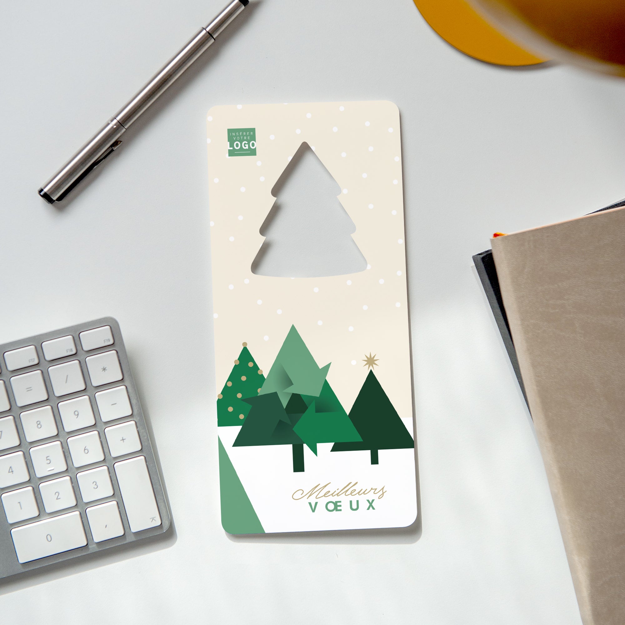 Sapin vert | Vœux professionnels • Carte de voeux • Vertical sapin photo N° 4