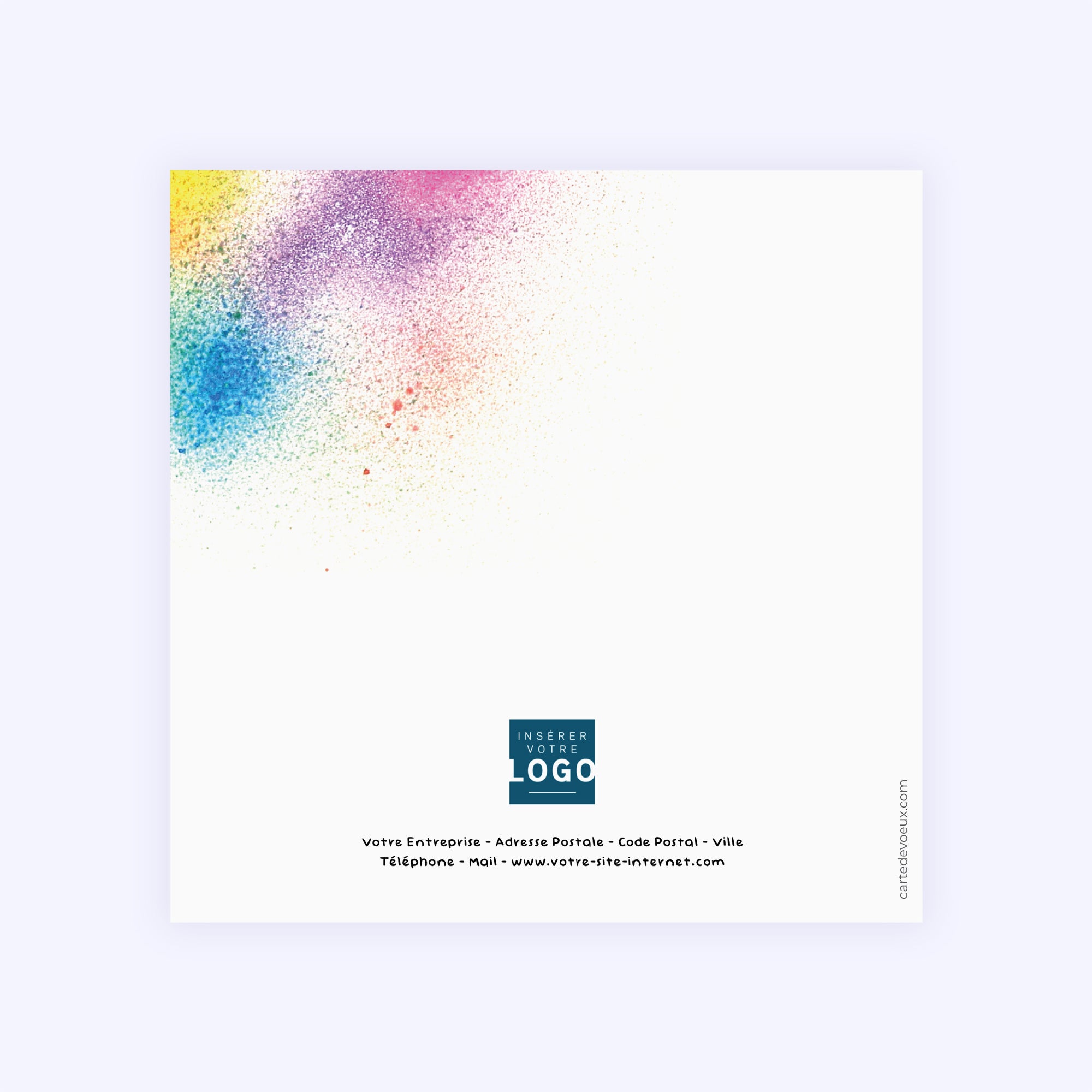 Colombe colorée | Vœux professionnels • Carte de voeux • Carré double photo N° 3
