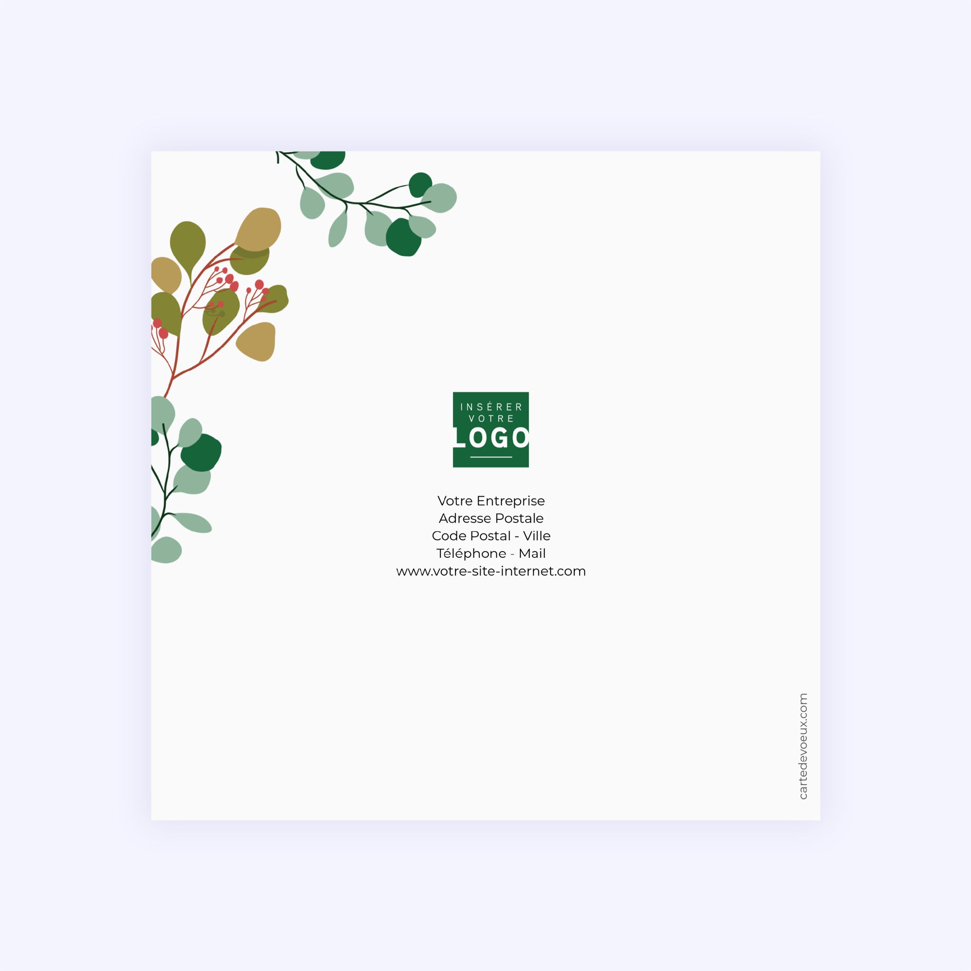 Sphère végétale | Vœux professionnels • Carte de voeux • Carré double photo N° 3