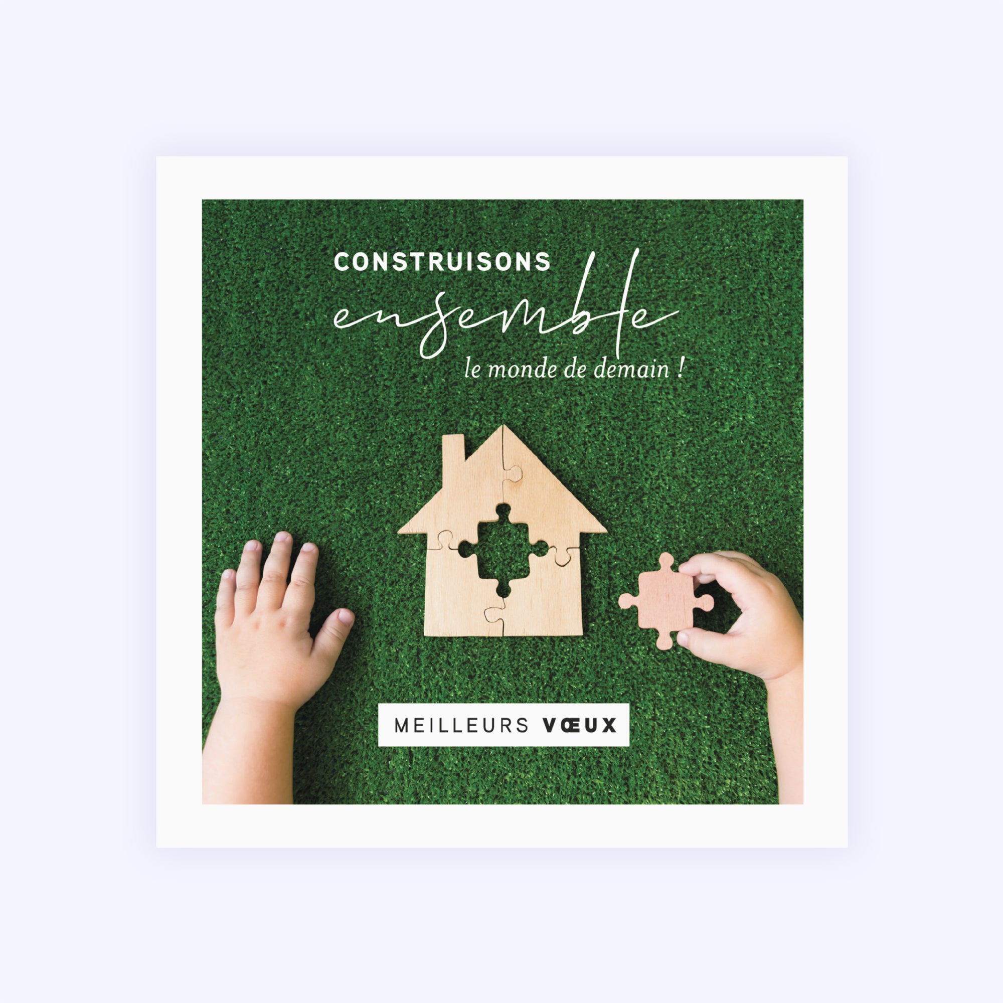 Pièce de construction | Vœux professionnels • Carte de voeux • Carré photo N° 1