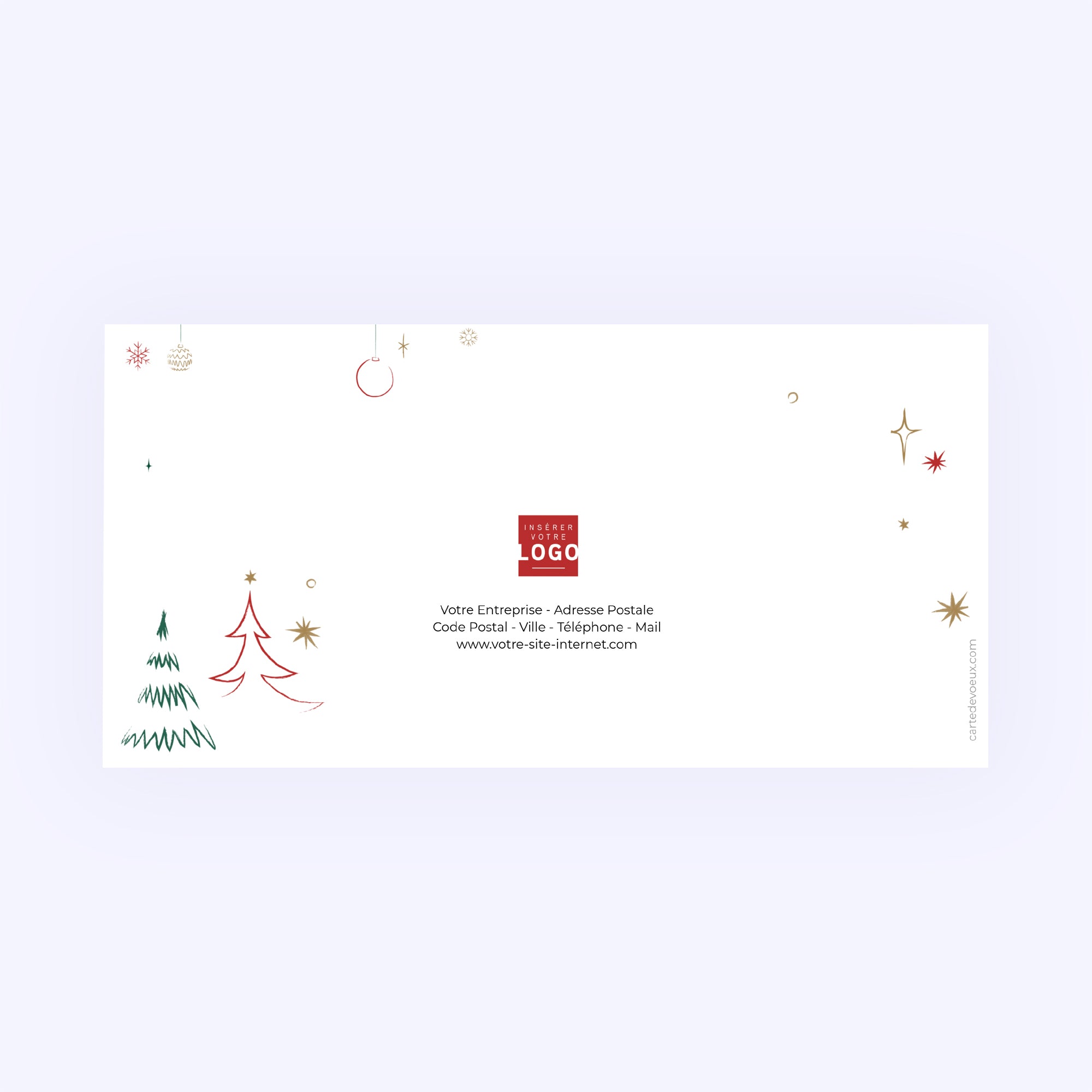 Handmade 2025 | Vœux professionnels • Carte de voeux • Rectangle double photo N° 3