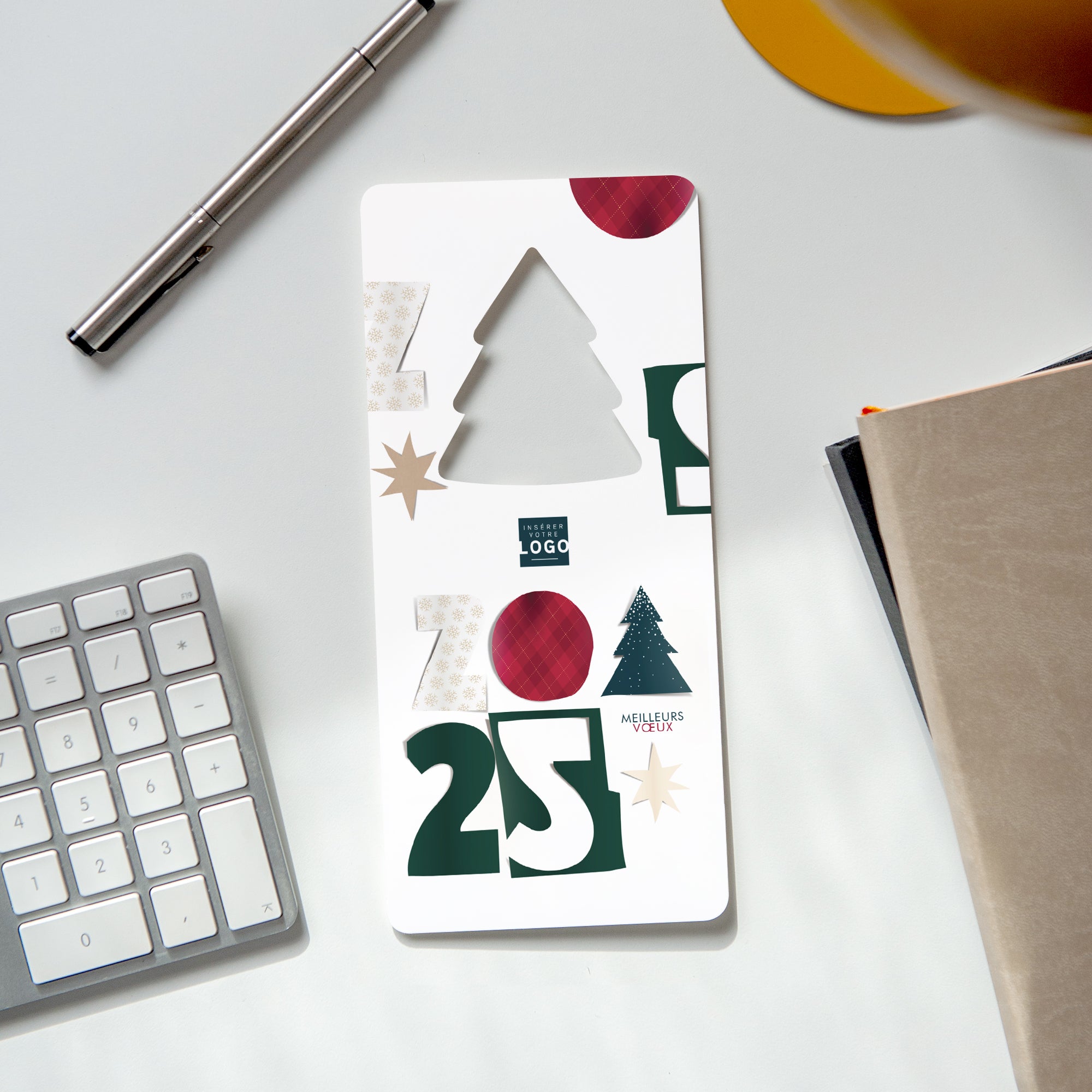 Découpages de noël | Vœux professionnels • Carte de voeux • Vertical sapin photo N° 4