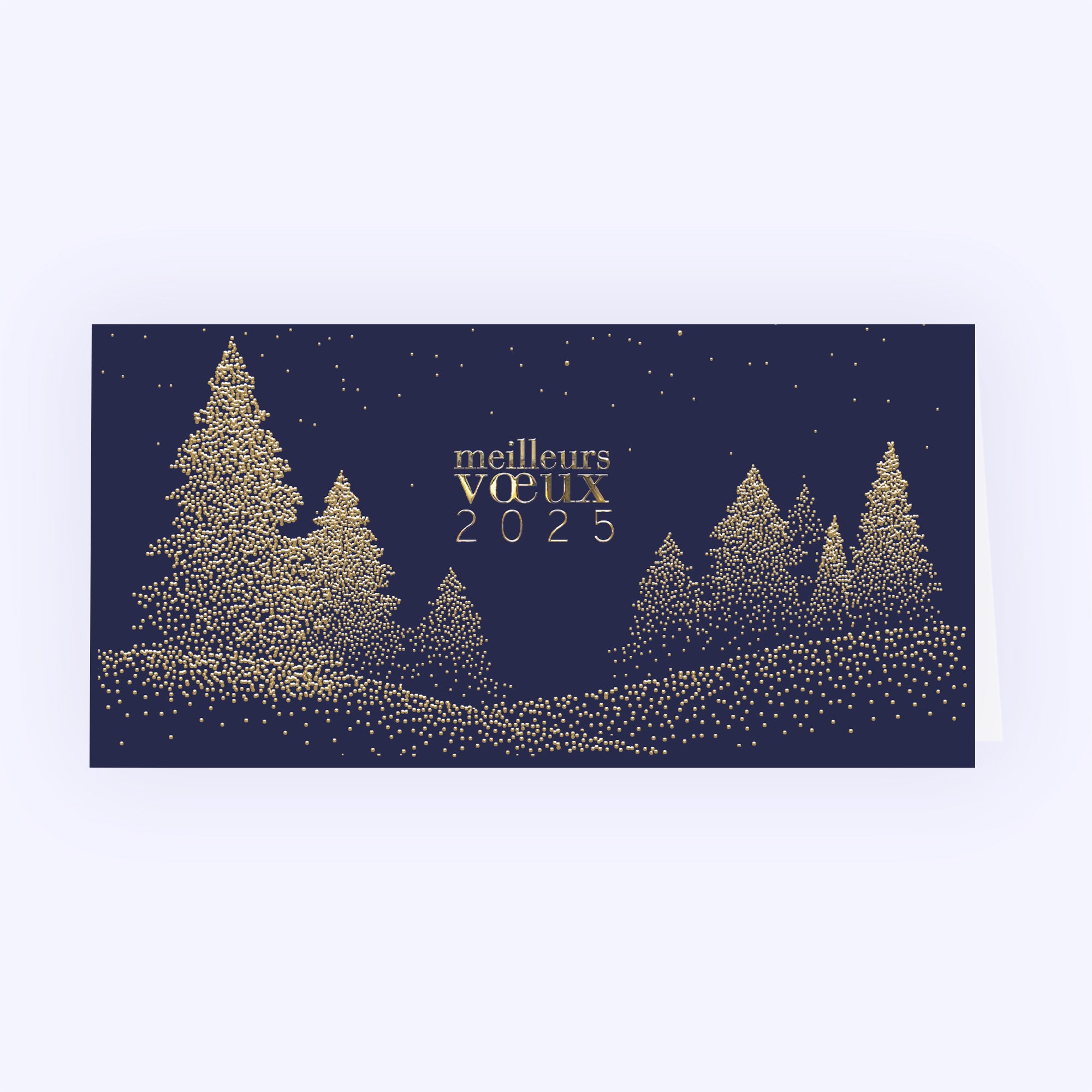 Sapins scintillants | Vœux professionnels • Carte de voeux dorure photo N° 1