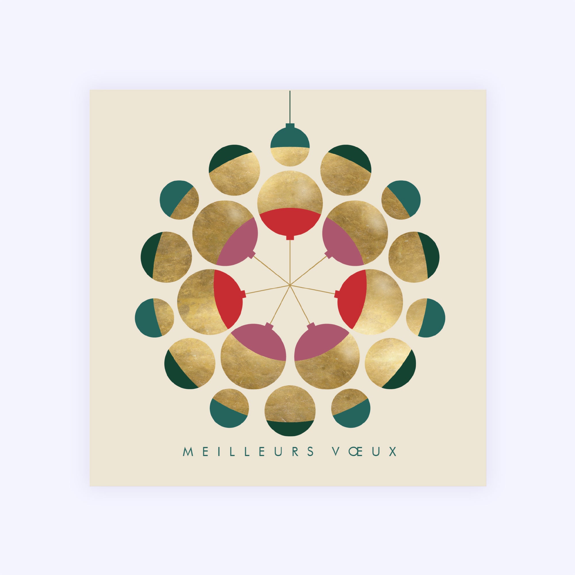 Orbite dorée | Vœux professionnels • Carte de voeux • Carré photo N° 1