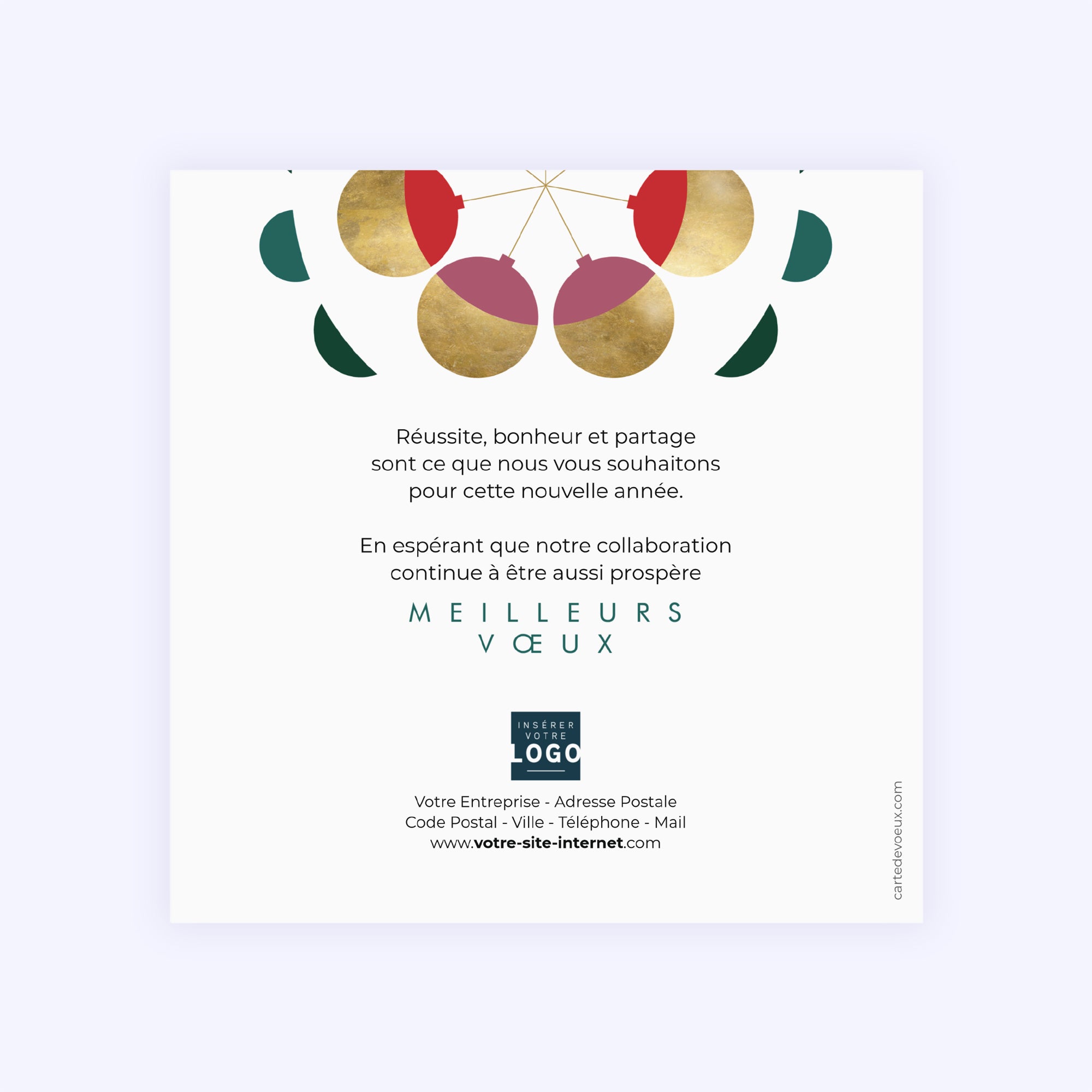 Orbite dorée | Vœux professionnels • Carte de voeux • Carré photo N° 2