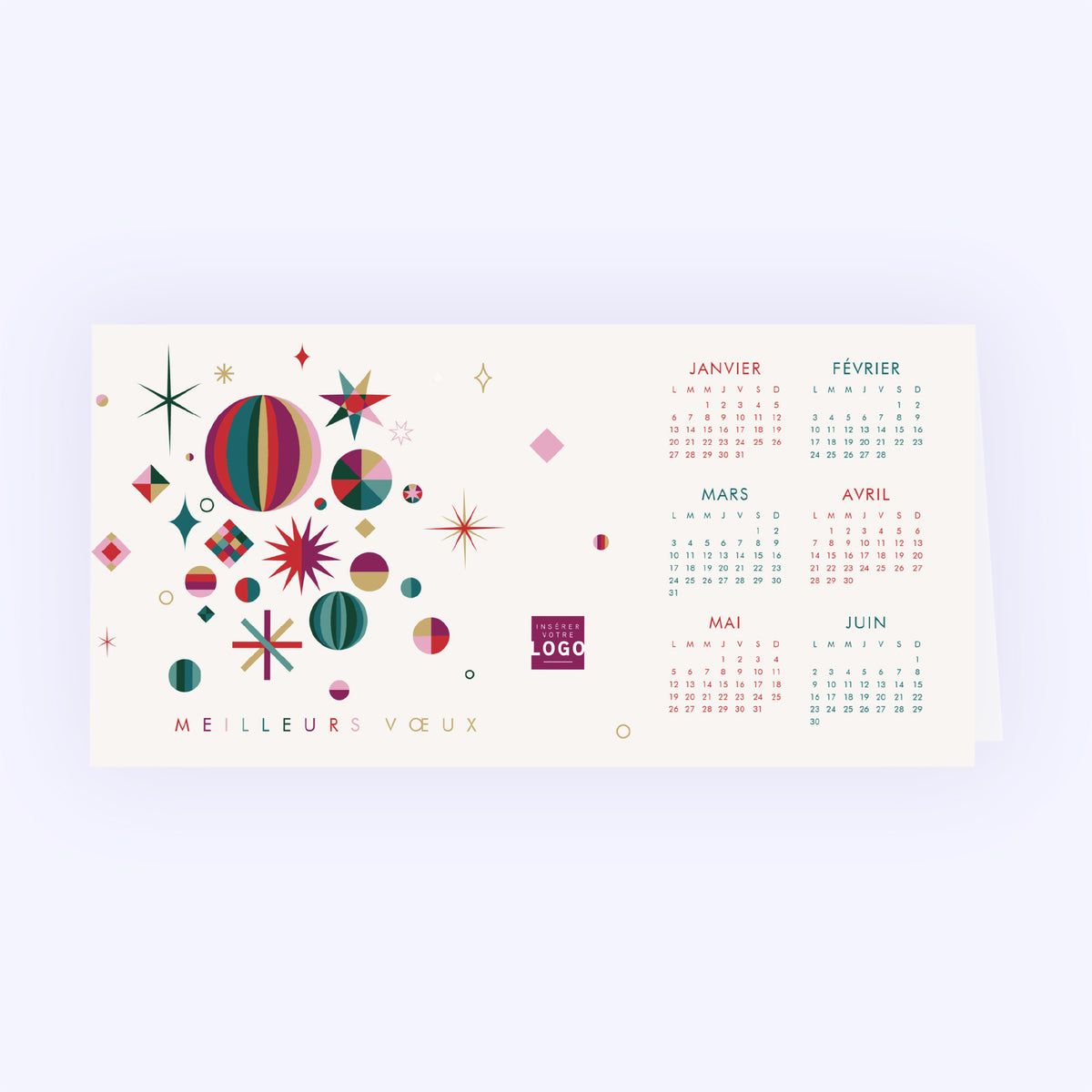 Constellation de Noël | Vœux professionnels • Calendrier professionnel • Panoramique pliable photo N° 1