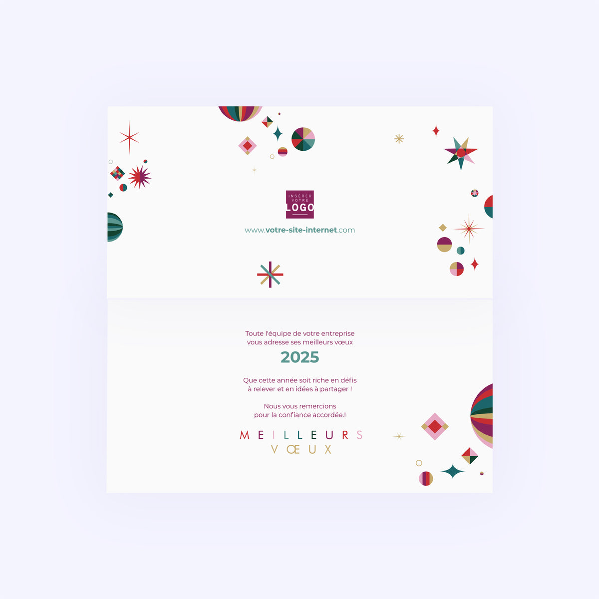 Constellation de Noël | Vœux professionnels • Calendrier professionnel • Panoramique pliable photo N° 2