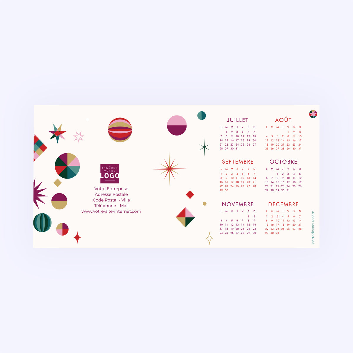 Constellation de Noël | Vœux professionnels • Calendrier professionnel • Panoramique pliable photo N° 3