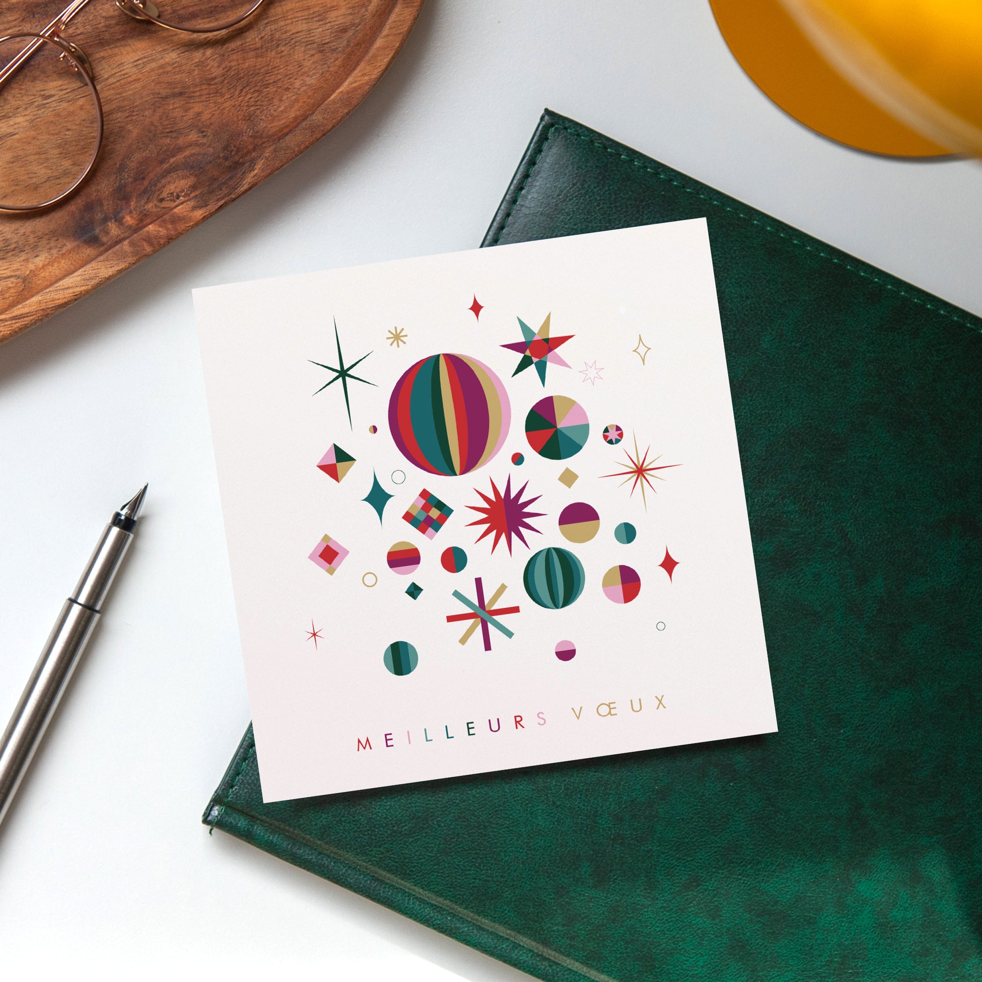 Constellation de Noël | Vœux professionnels • Carte de voeux • Carré photo N° 4