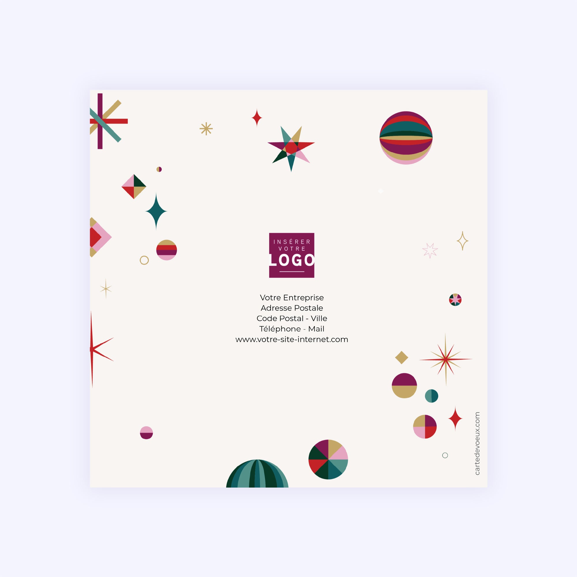 Constellation de Noël | Vœux professionnels • Carte de voeux • Carré double photo N° 3