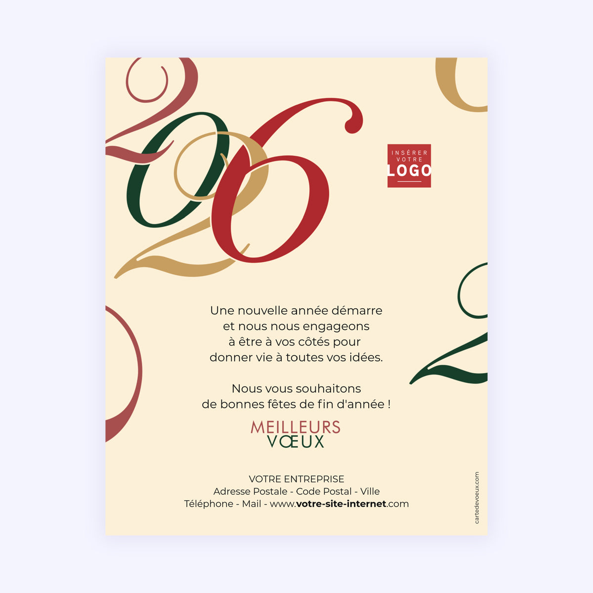 Entremêler Or | Vœux professionnels • Carte virtuelle • eCard Image photo N° 1