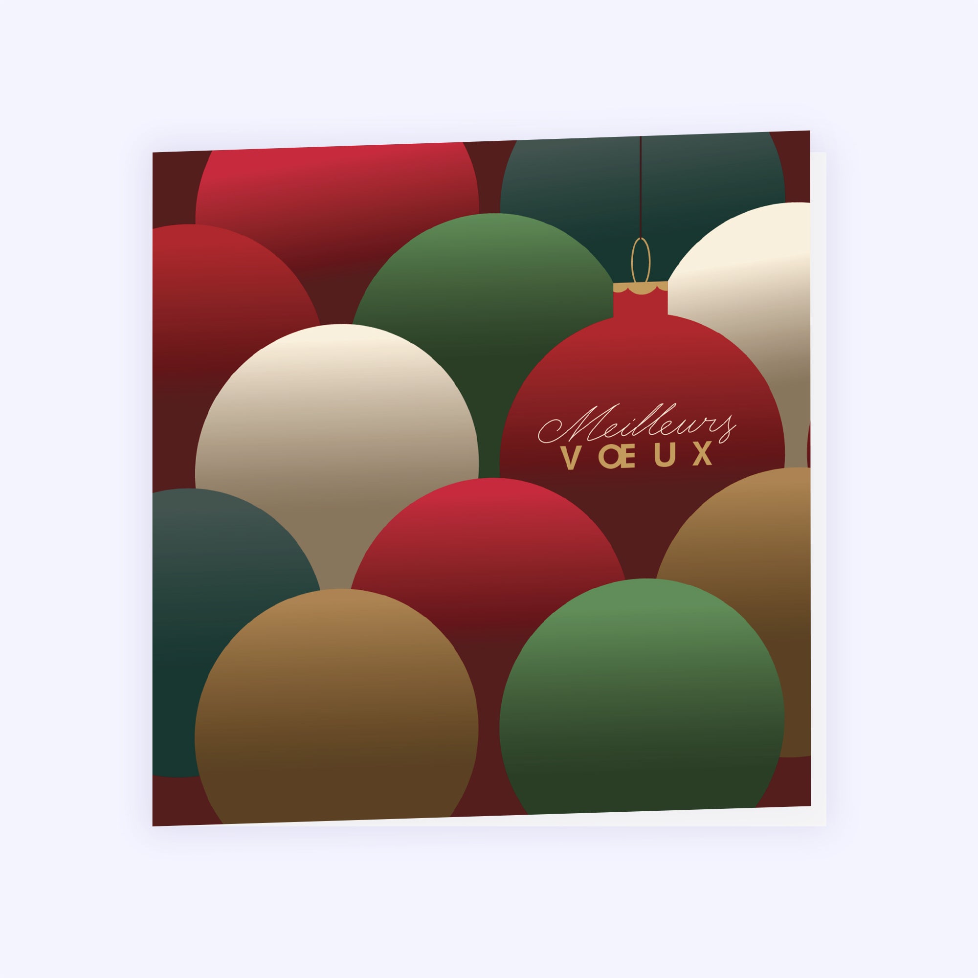 Multi boules | Vœux professionnels • Carte de voeux • Carré double photo N° 1