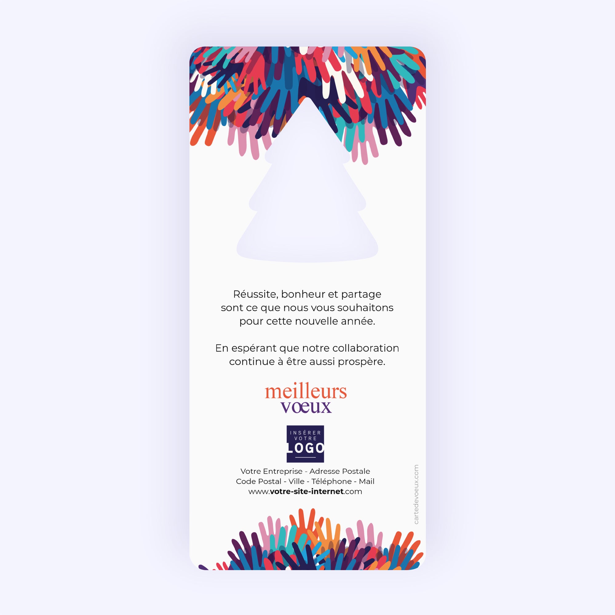 Tous ensemble | Vœux professionnels • Carte de voeux • Vertical sapin photo N° 2