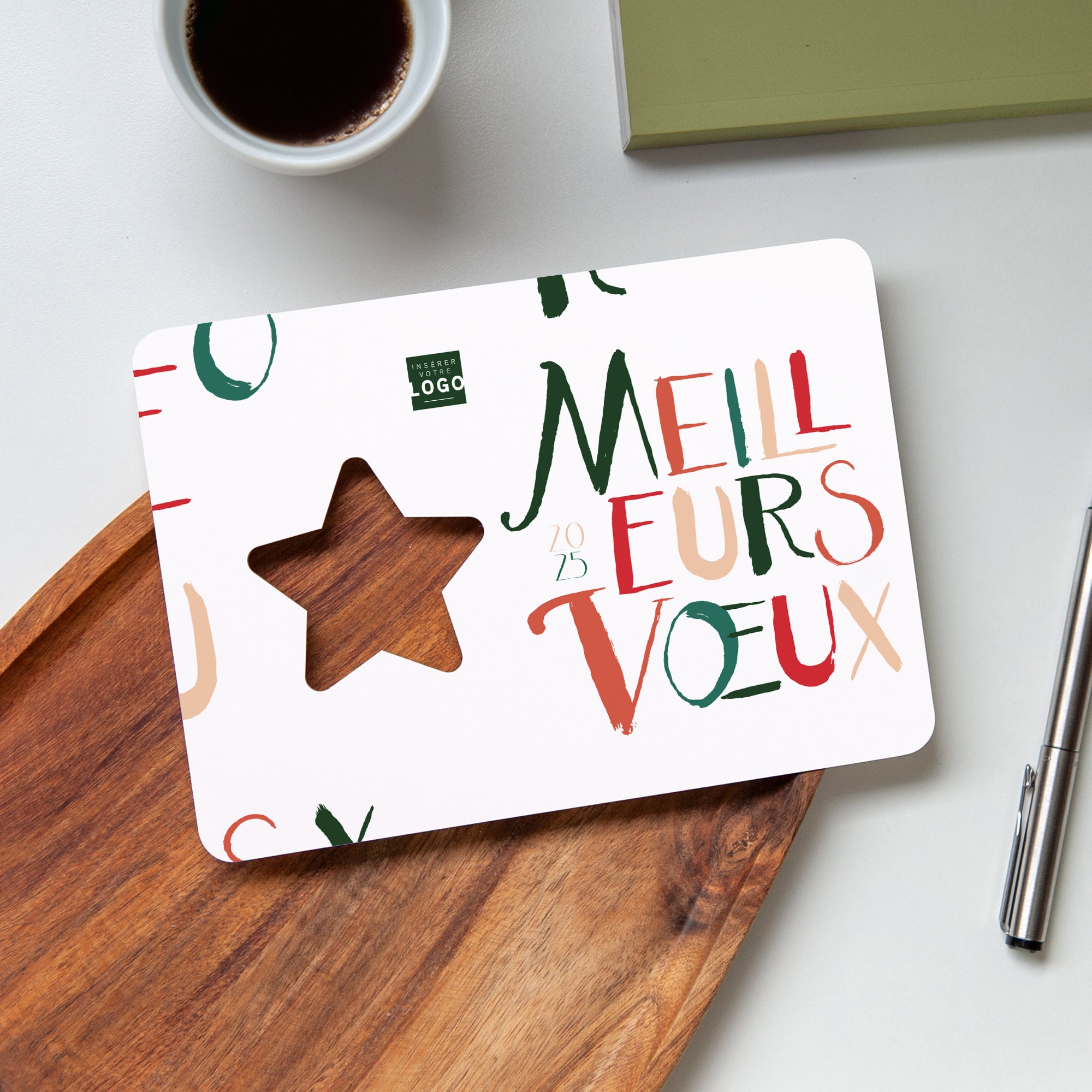 Calligraphie de Noël | Vœux professionnels • Carte de voeux • Horizontal étoile photo N° 4