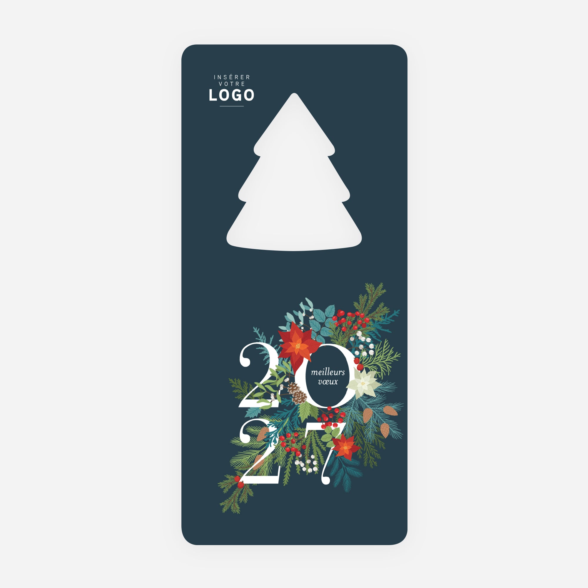 Christmas vegetal | Vœux professionnels • Carte de voeux • Vertical sapin photo N° 1