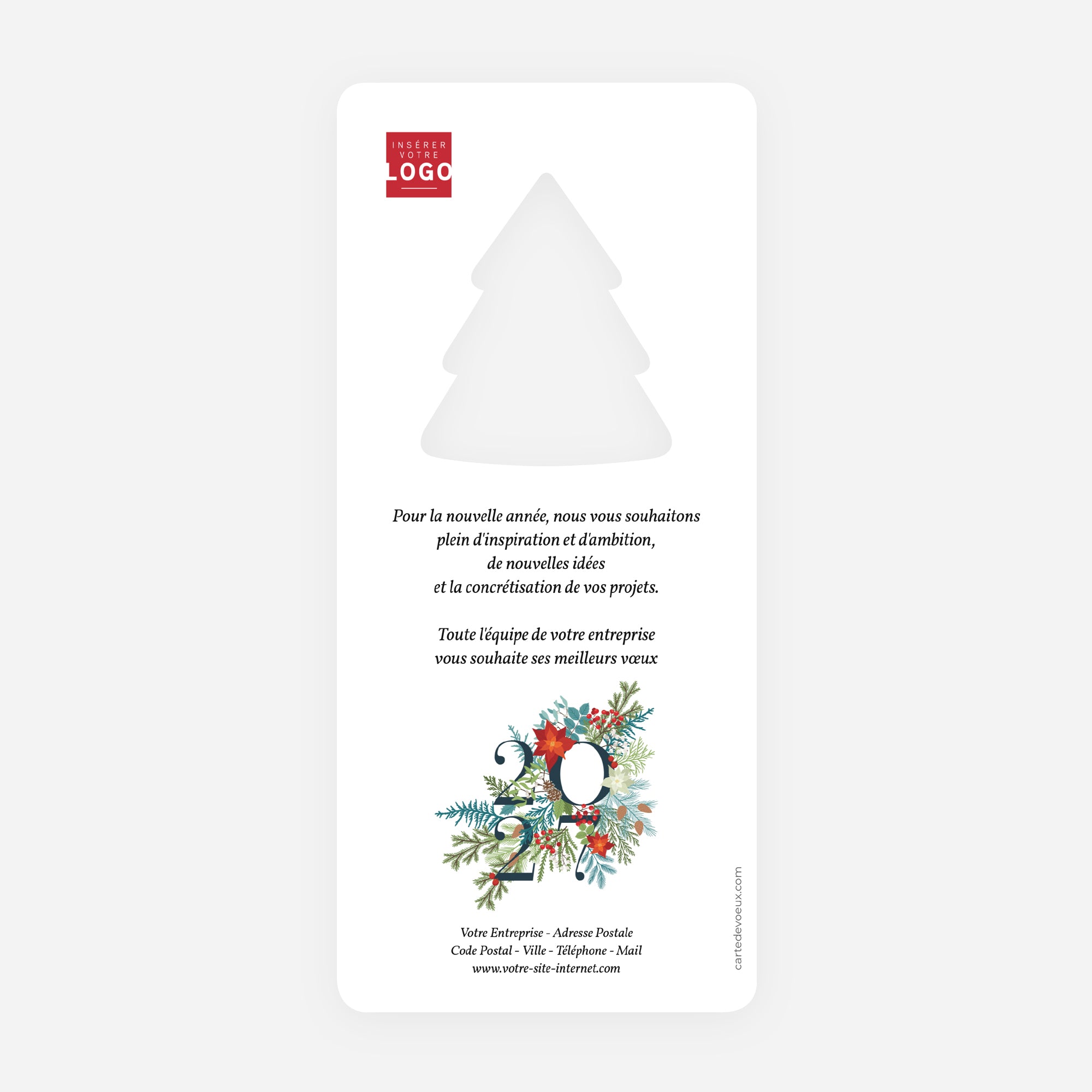 Christmas vegetal | Vœux professionnels • Carte de voeux • Vertical sapin photo N° 2