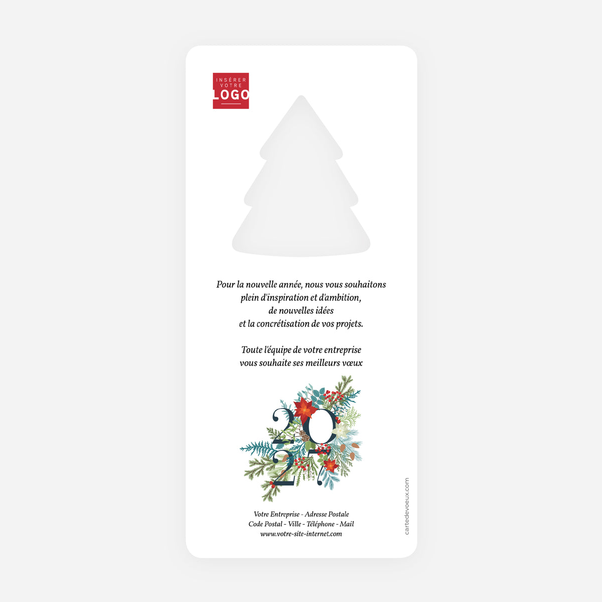 Christmas vegetal | Vœux professionnels • Carte de voeux • Sapin découpé photo N° 2