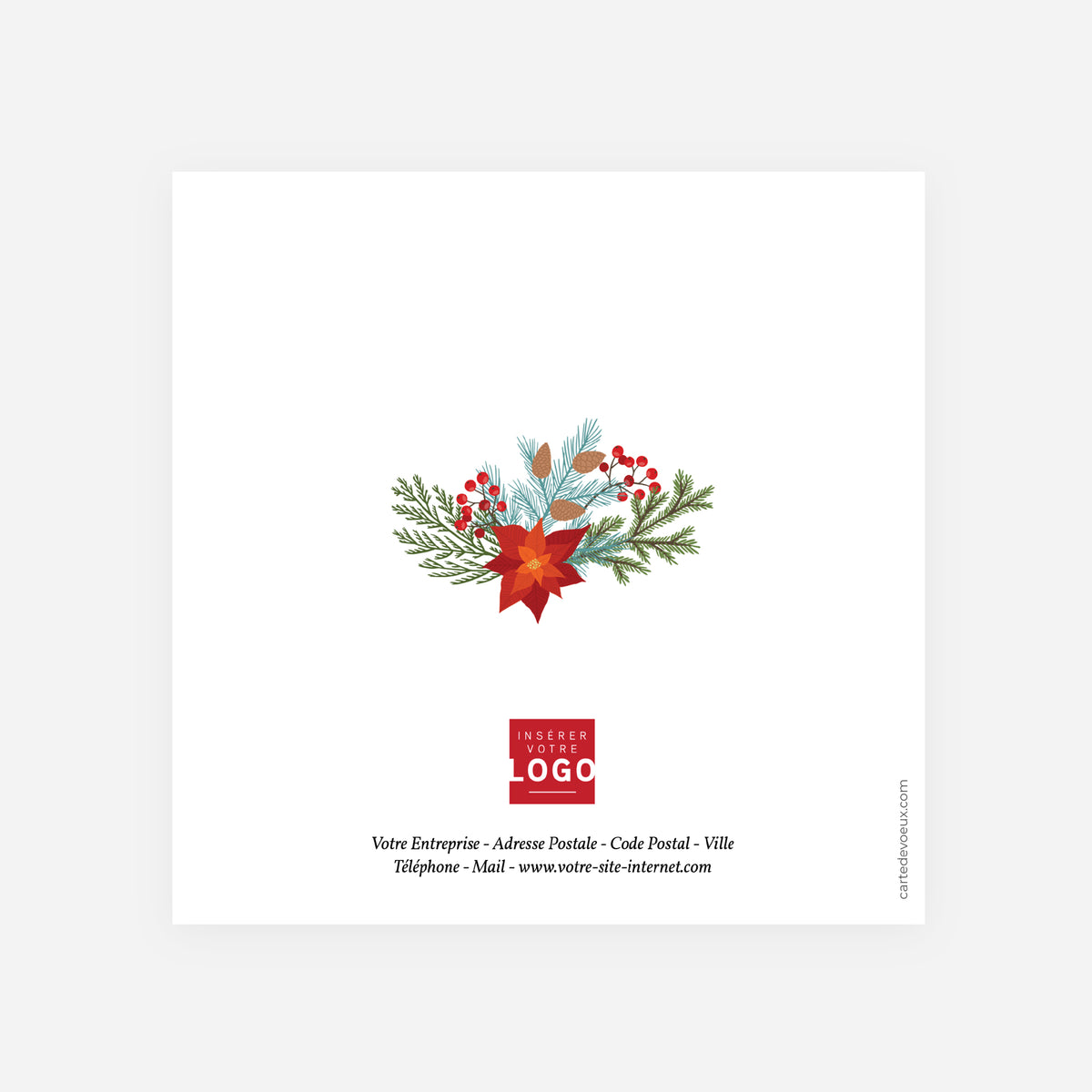 Christmas vegetal | Vœux professionnels • Carte de voeux • Carré double photo N° 3