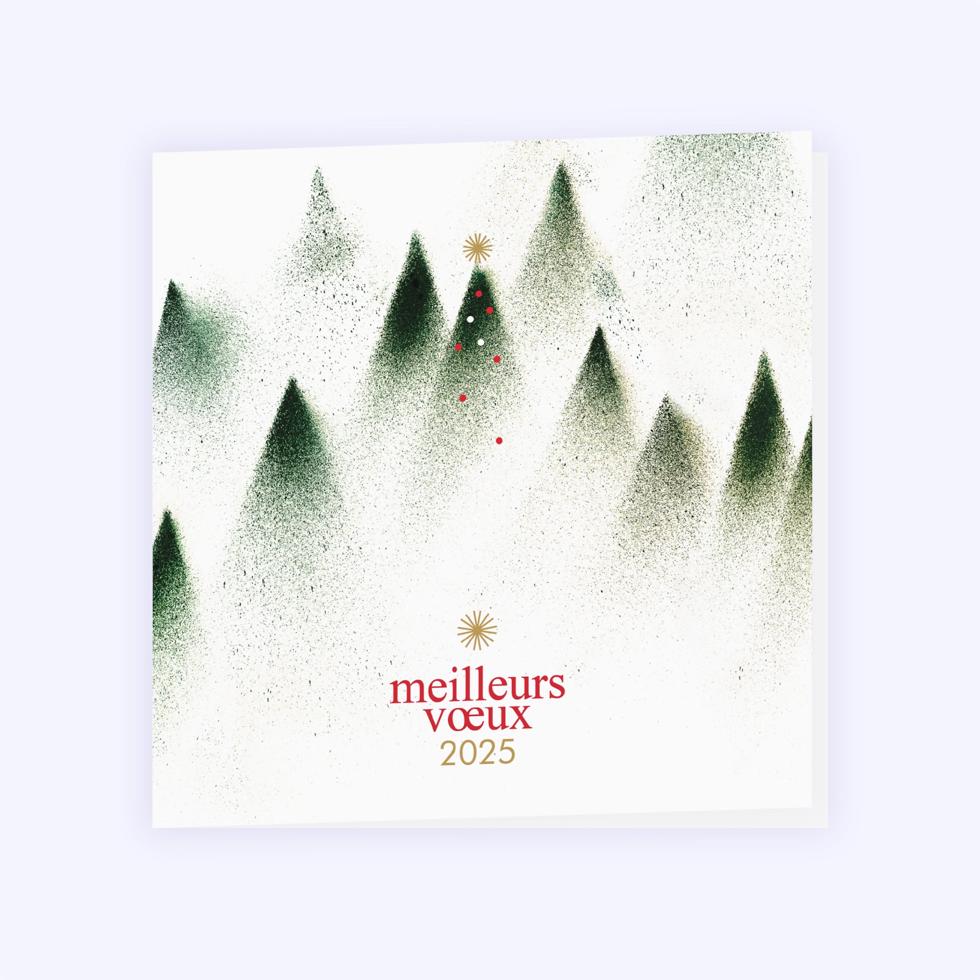 Forêt embrumée | Vœux professionnels • Carte de voeux • Carré double photo N° 1