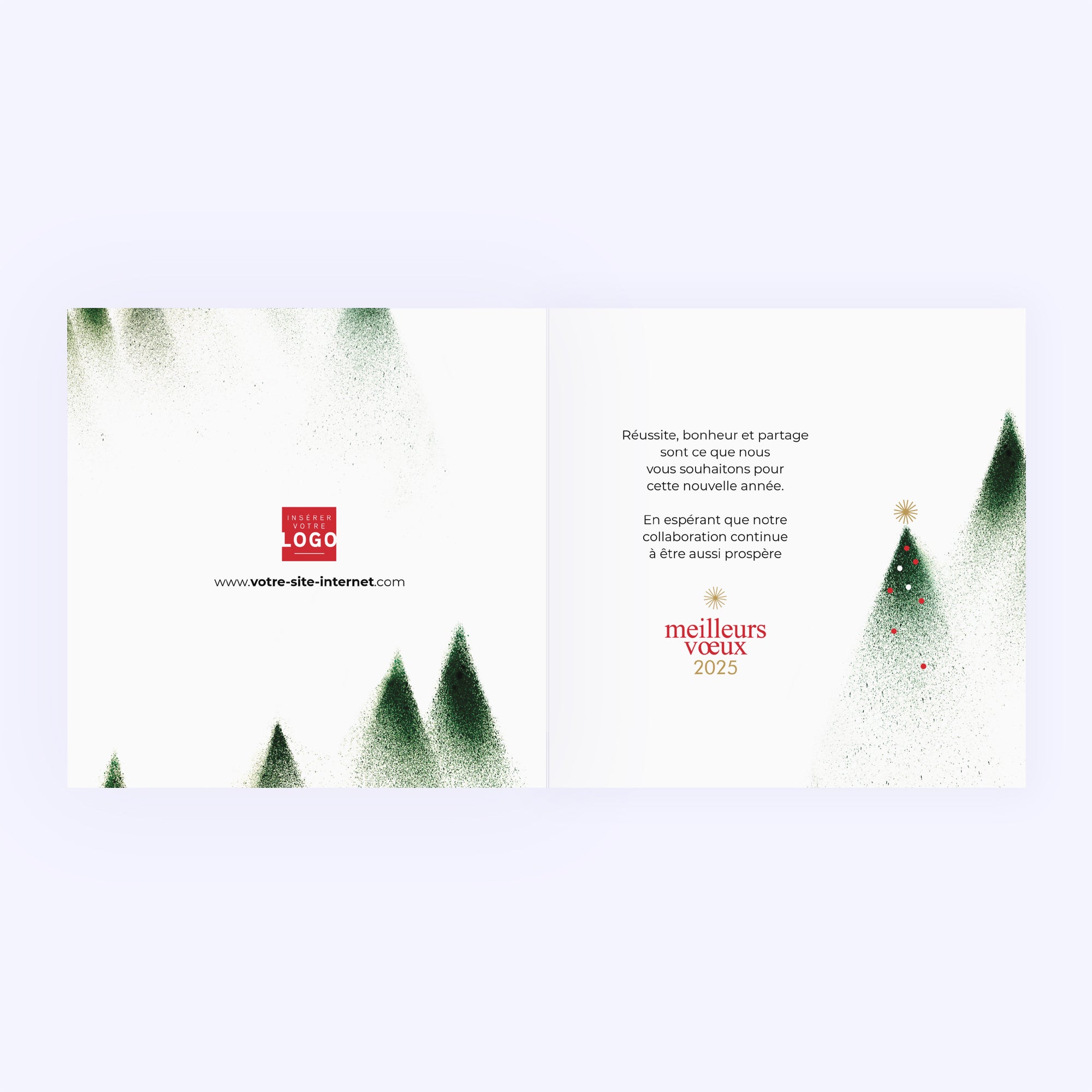 Forêt embrumée | Vœux professionnels • Carte de voeux • Carré double photo N° 2