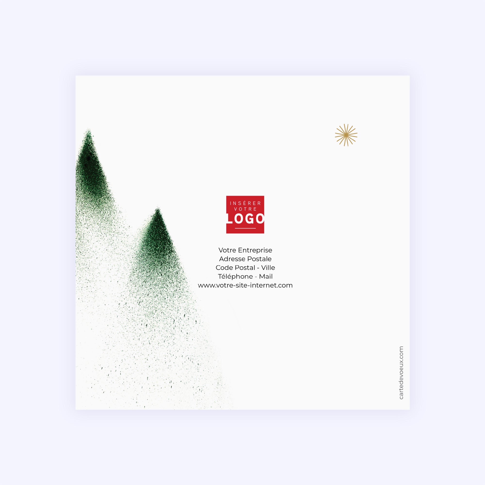 Forêt embrumée | Vœux professionnels • Carte de voeux • Carré double photo N° 3