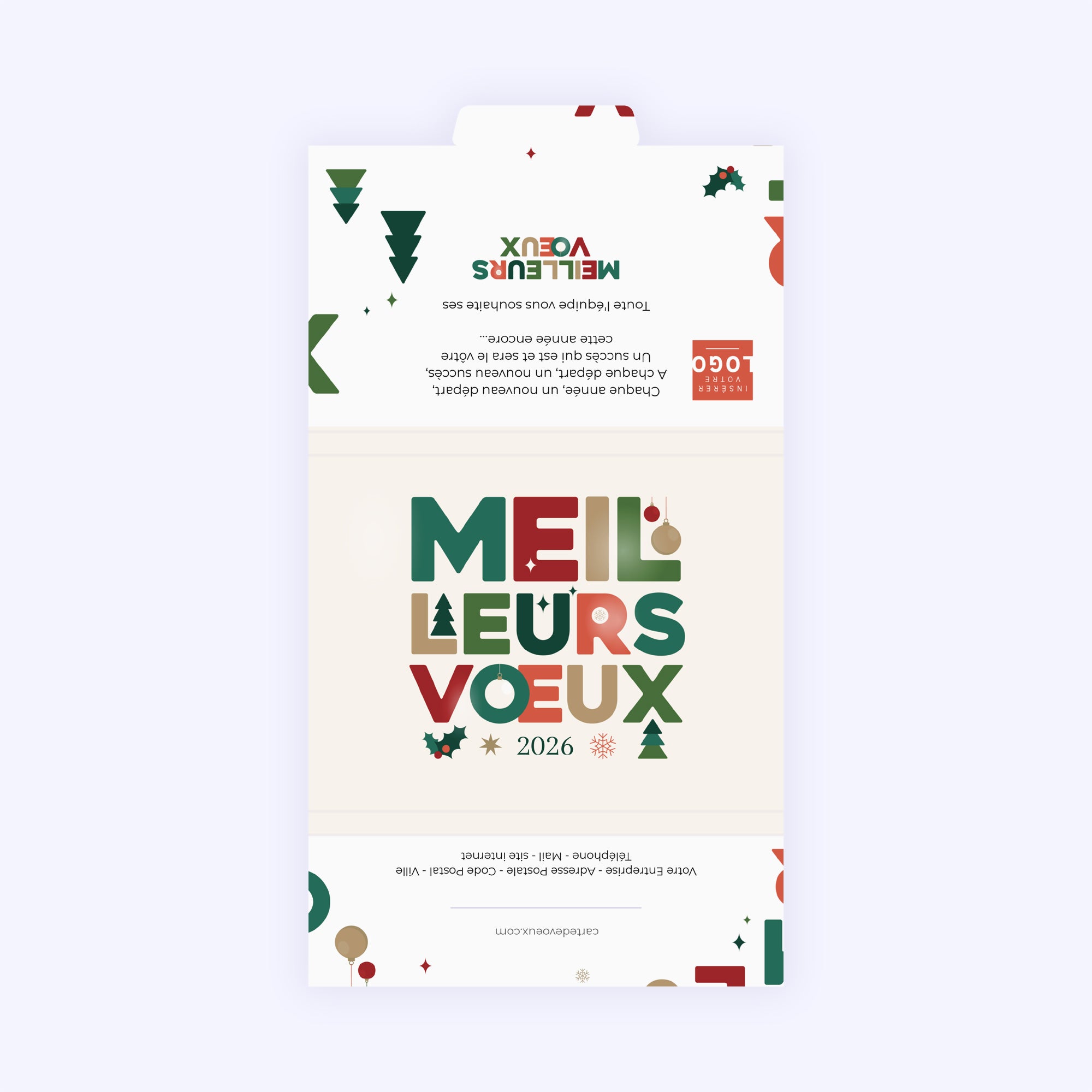 Xmas typo | Vœux professionnels • Boite chocolat personnalisée • Maxim's de Paris photo N° 3